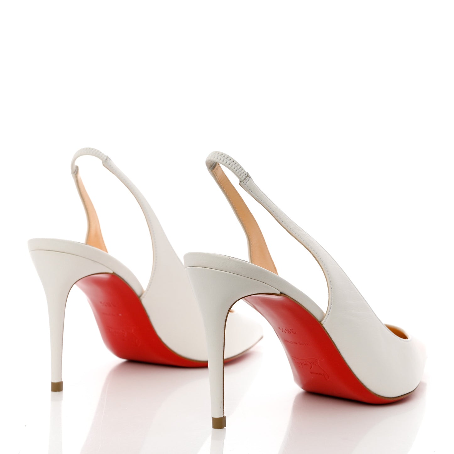 Calfskin Kate Slingback 85 Pumps 36.5 White
