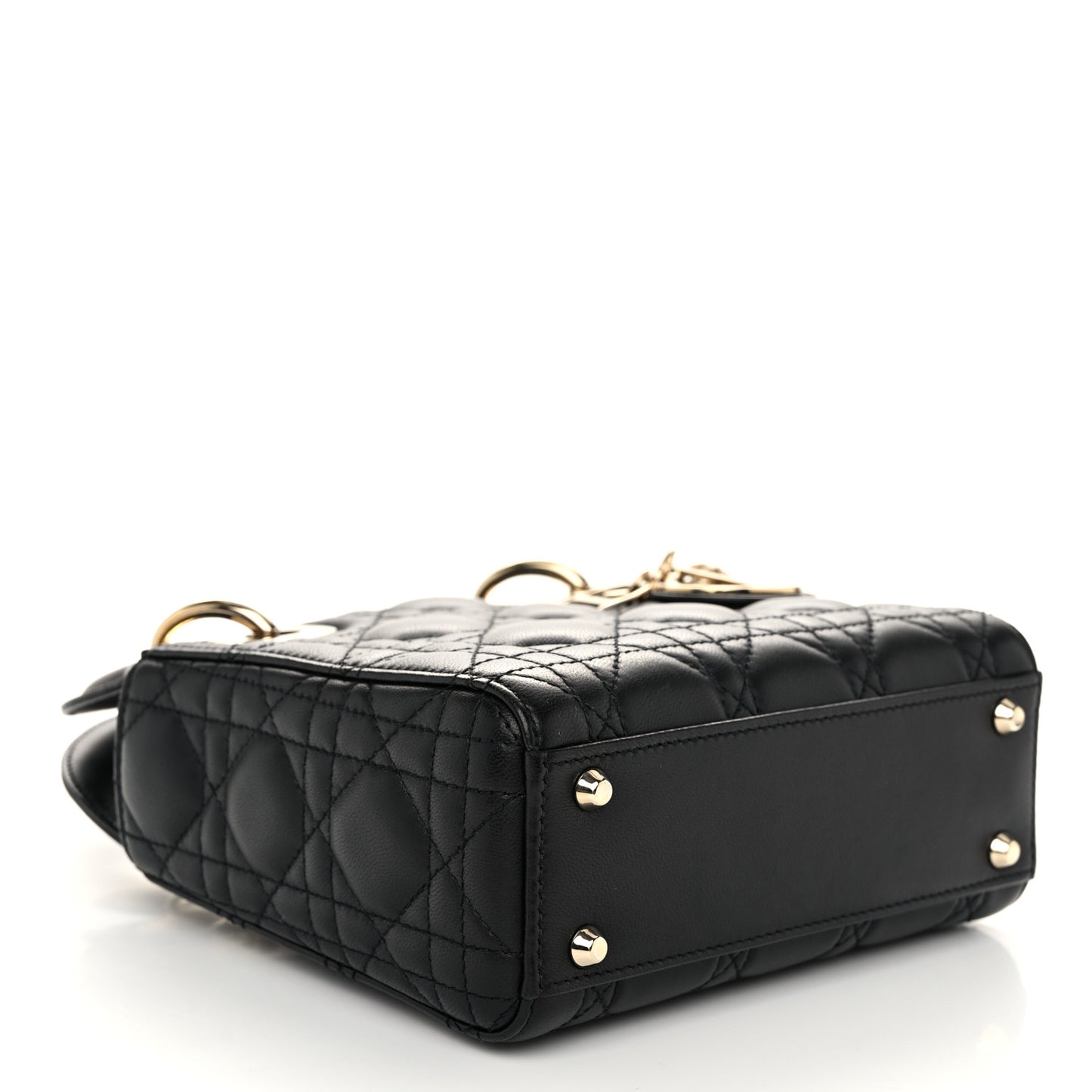 Lambskin Cannage Mini Lady Dior Black