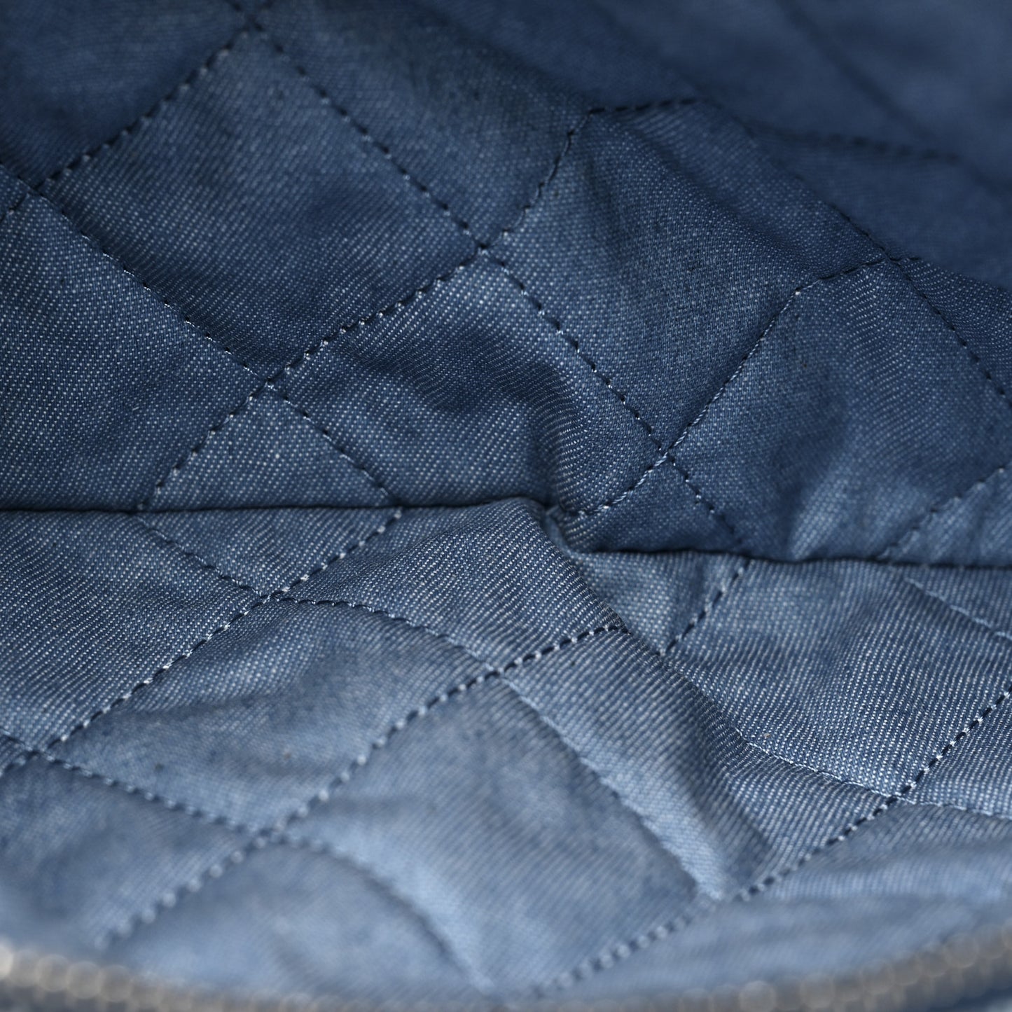 Denim Quilted Small Chanel 22 Blue