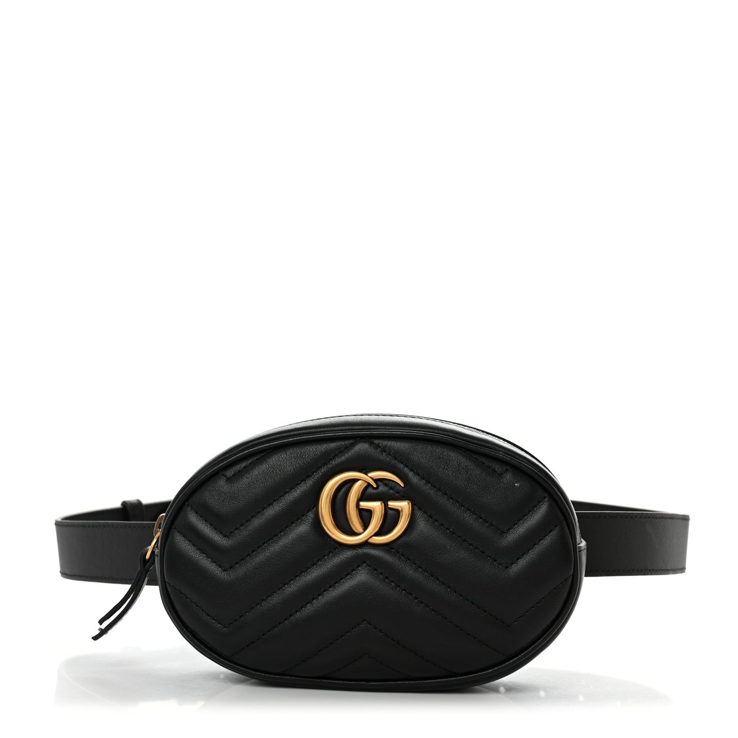 Calfskin Matelasse GG Marmont Belt Bag 75 30 Black