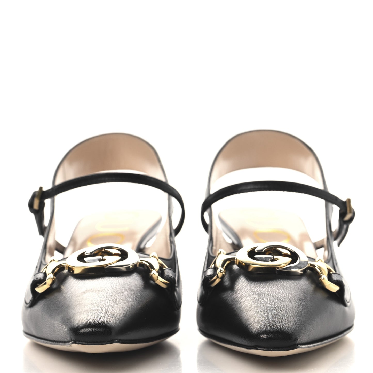 Malaga Kid Zumi Low Heel Slingback Pumps 35 Black