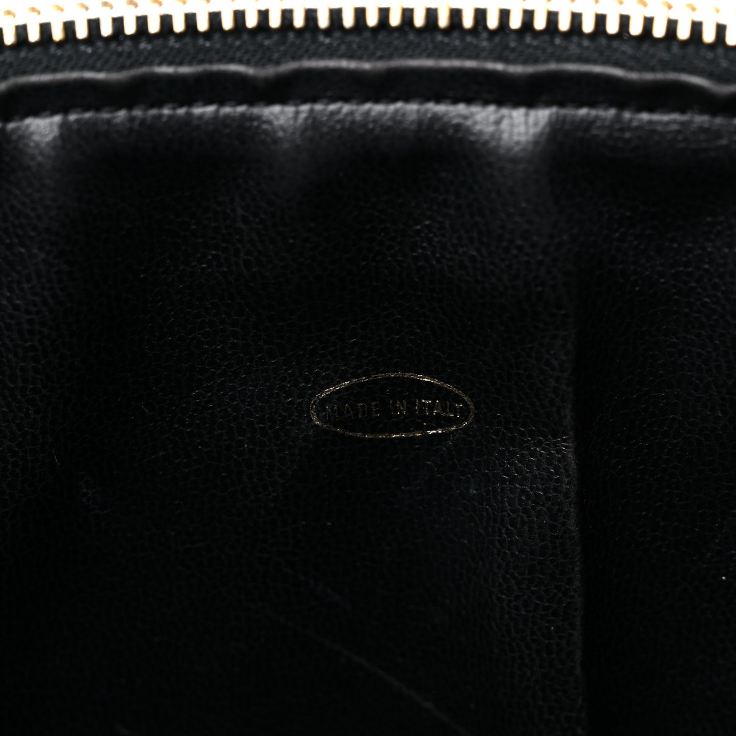 Lambskin Vanity Cosmetic Bag Black