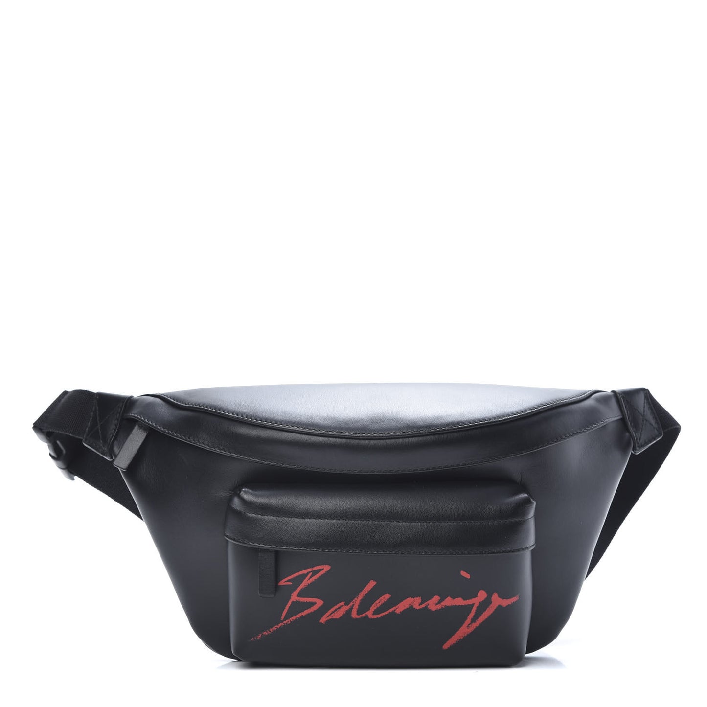Supple Calfskin Signature Logo Large Everyday Beltpack Black