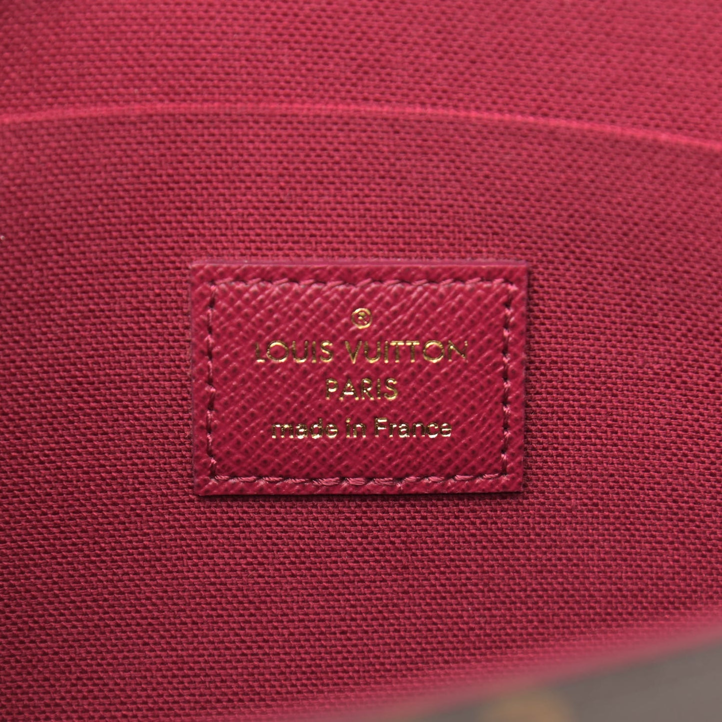 Monogram Pochette Felicie Chain Wallet Fuchsia