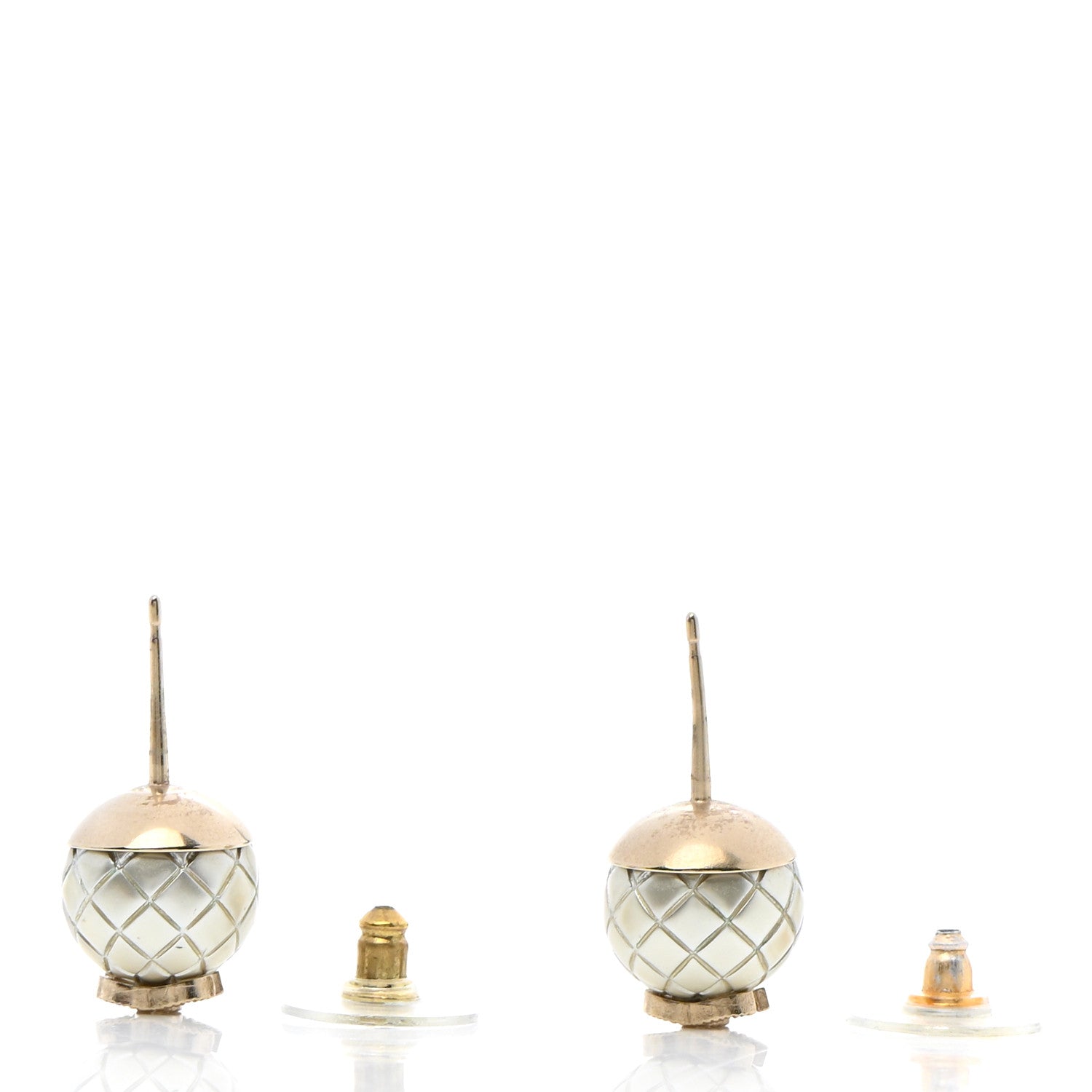 Chanel Pearl Quilted CC Large Earrings Gold 4 of 4