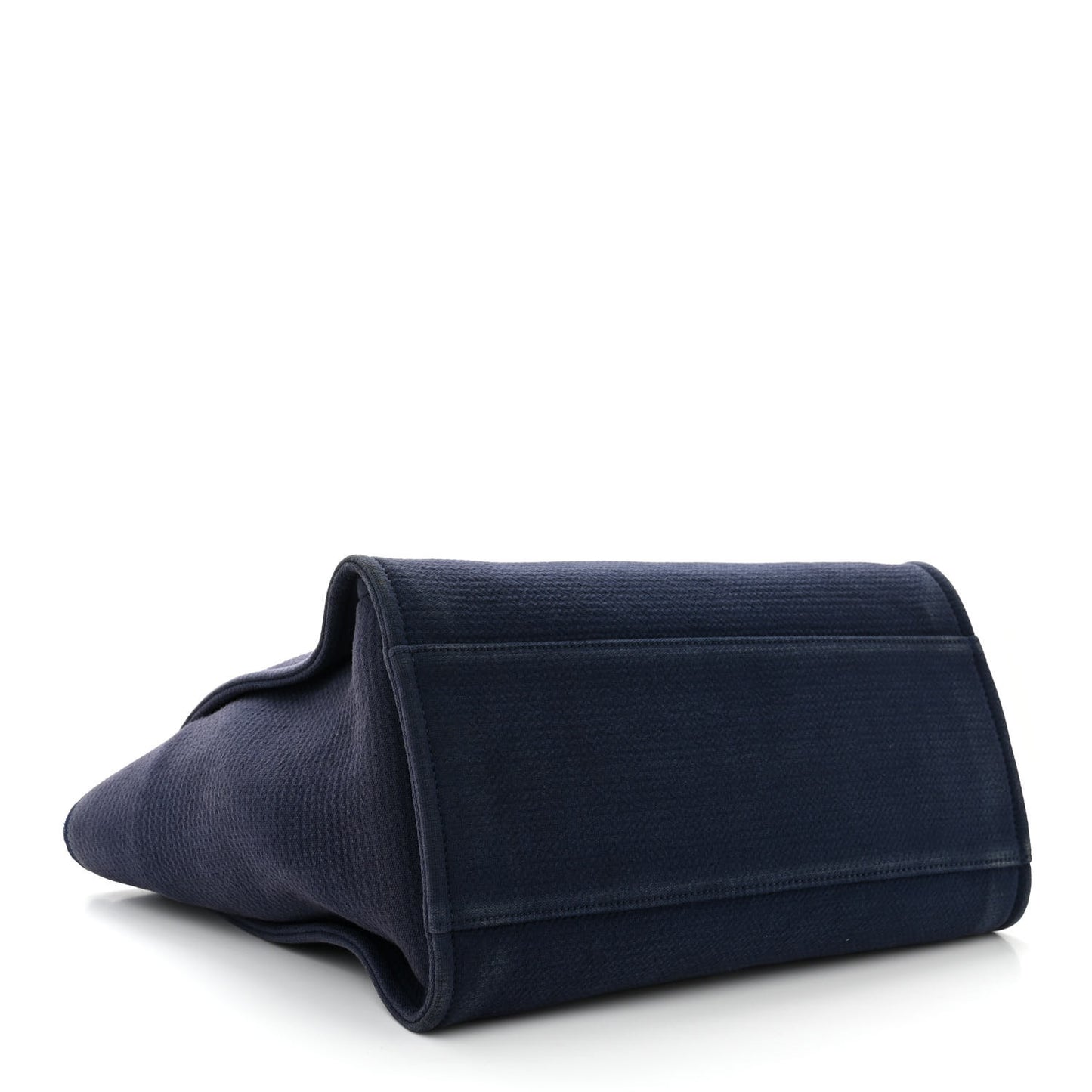 Mixed Fibers Calfskin Medium Deauville Tote Dark Blue