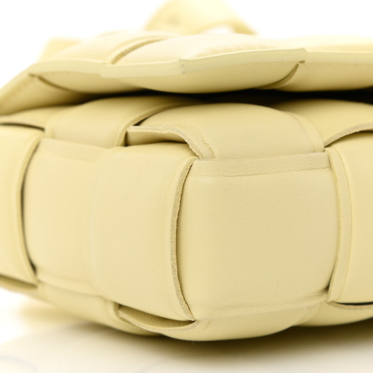 Nappa Maxi Intreccio Small Padded Cassette Crossbody Bag Ice Cream