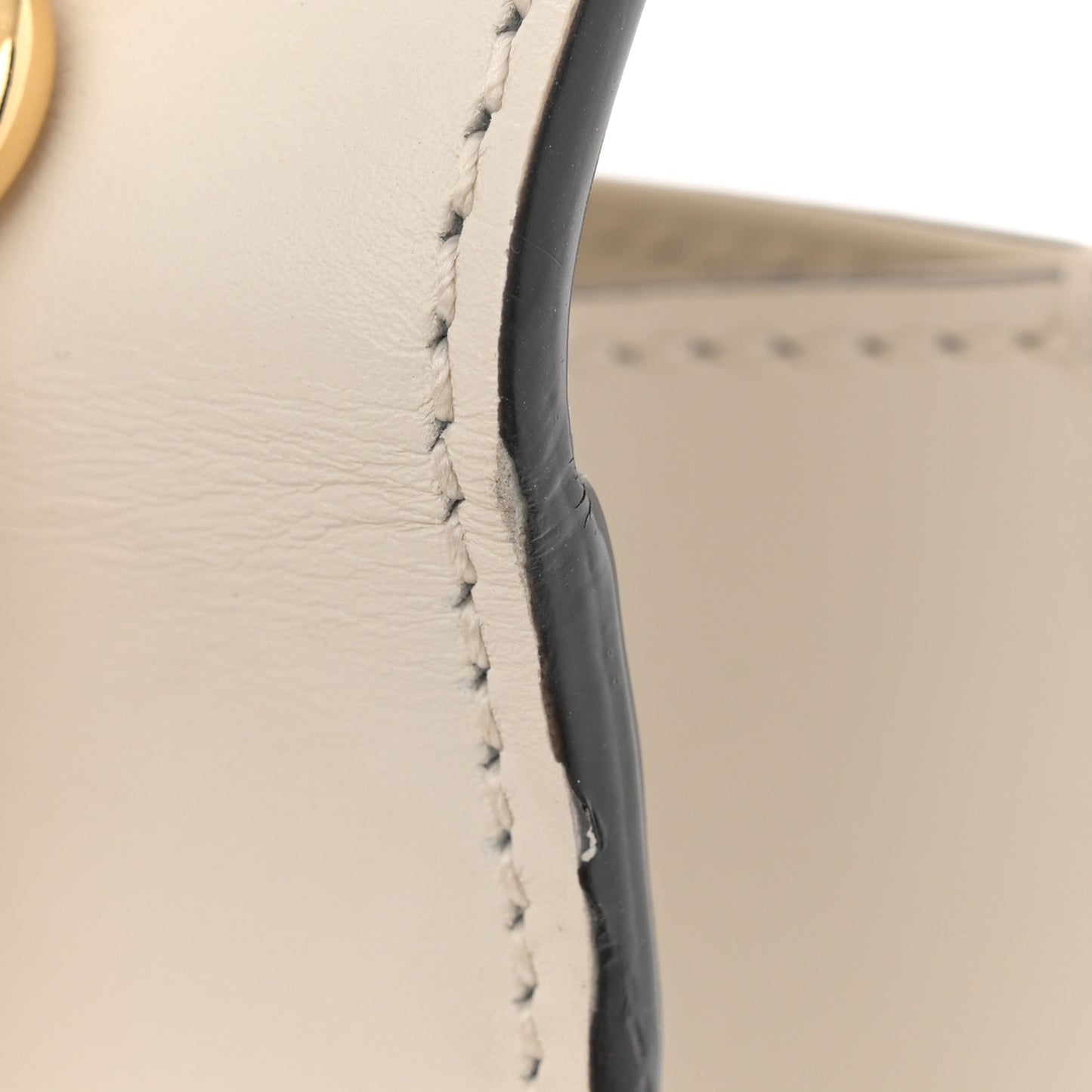 Calfskin Mini Sylvie Chain Shoulder Bag White