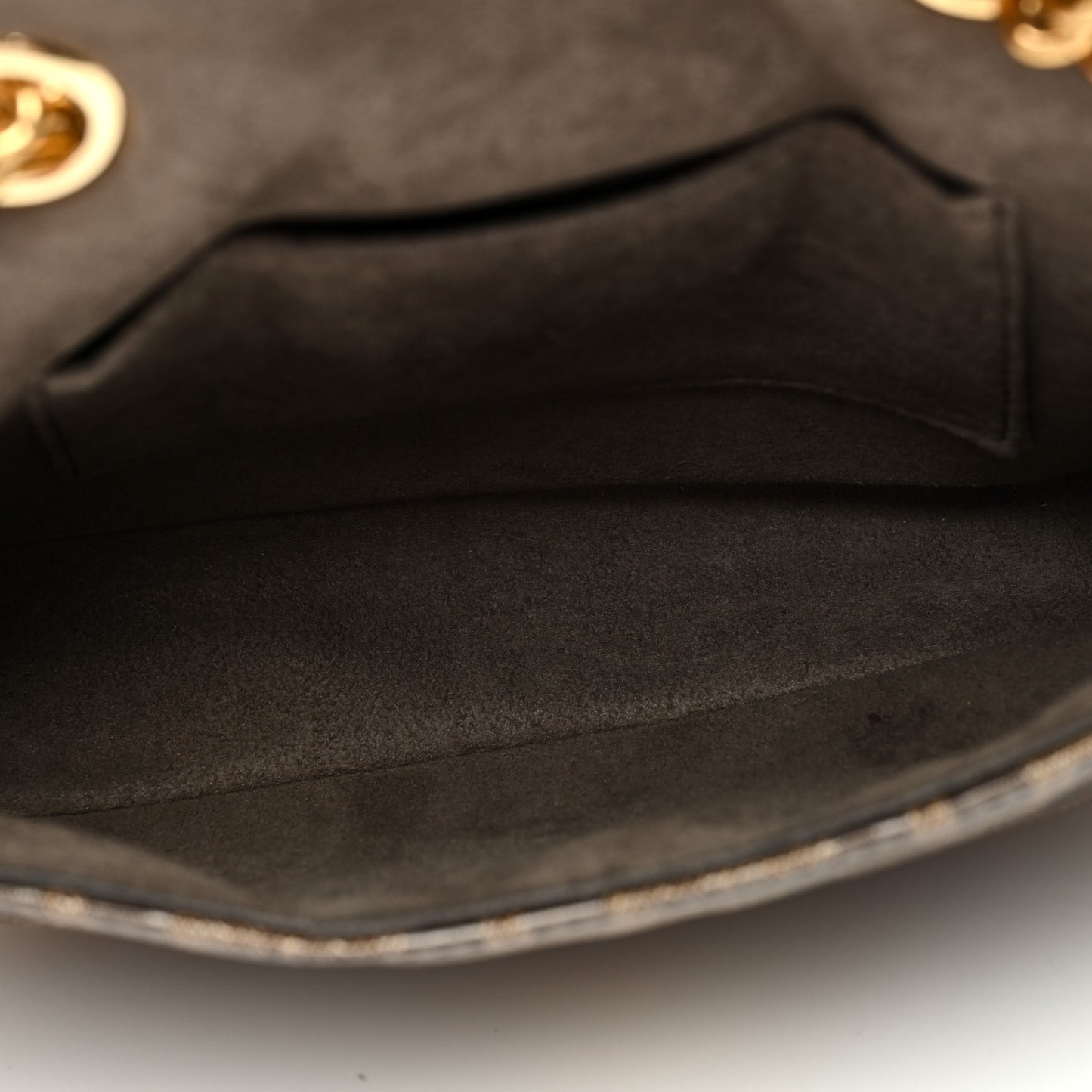 Glazed Fabric Vitello Century FF 1974 Stamp Patch Mini Double F Crossbody Bag Mogano Panna Black