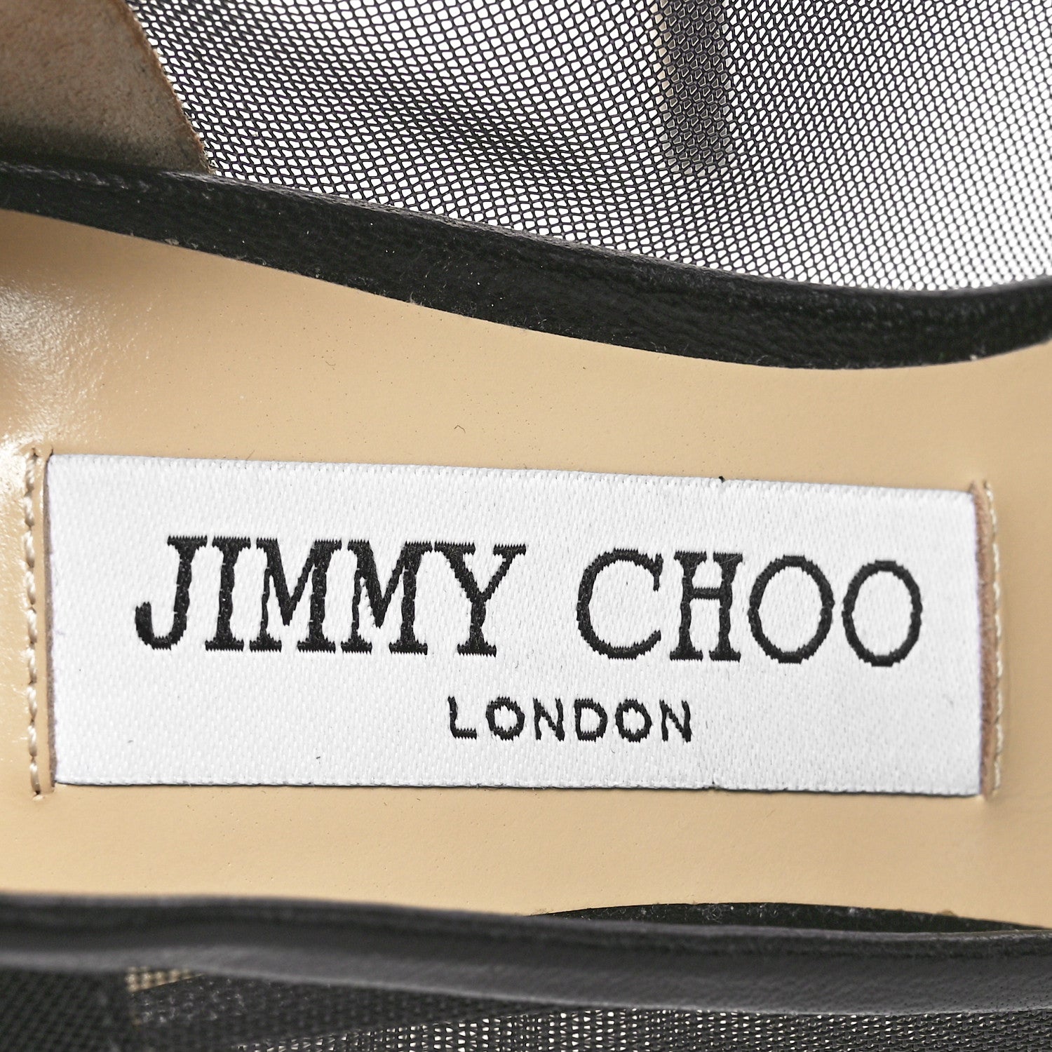 Jimmy Choo Mesh Calfskin Lani Bow 100 Pumps 37 Black 6 of 7