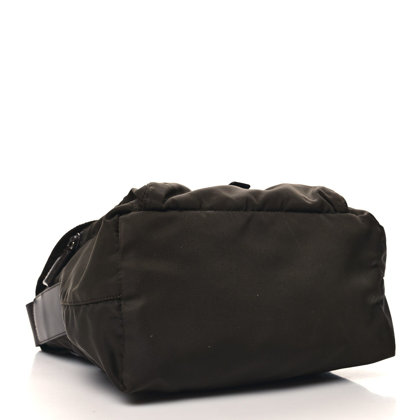 Nylon Vela Saffiano Single Buckle Messenger Shoulder Bag Brown