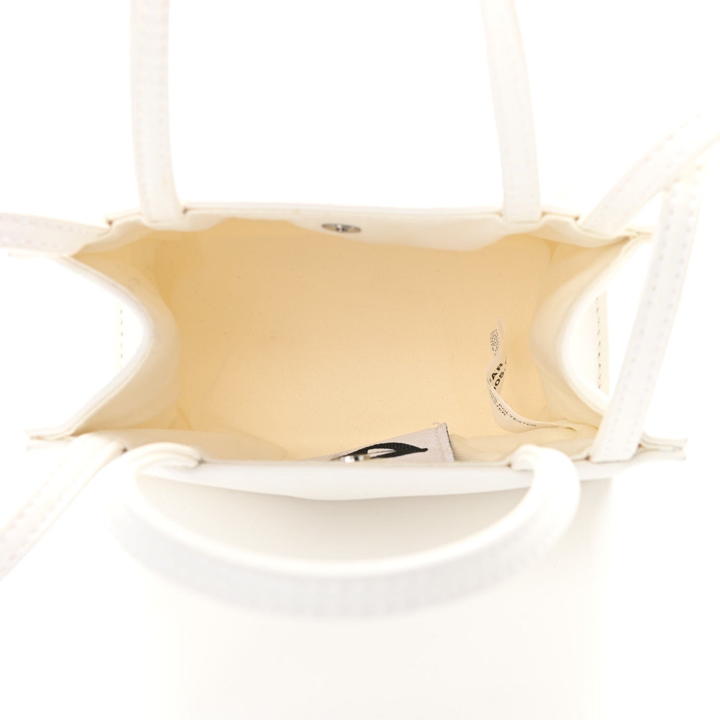 Vegan Leather Small Shopping Bag White