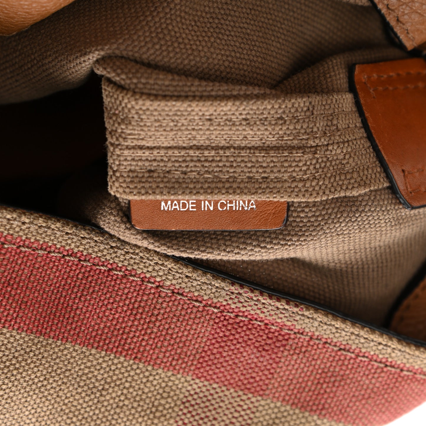 Canvas Mega Check Mini Ashby Tassel Crossbody Saddle Brown