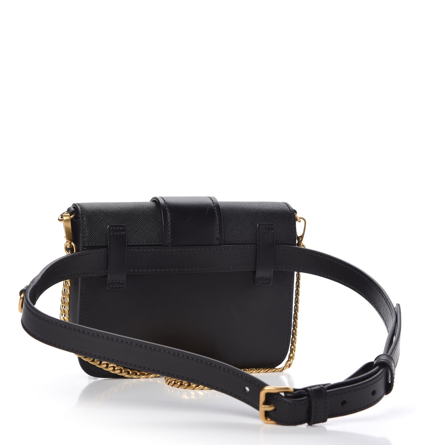 Saffiano City Calf Cahier Belt Bag Black