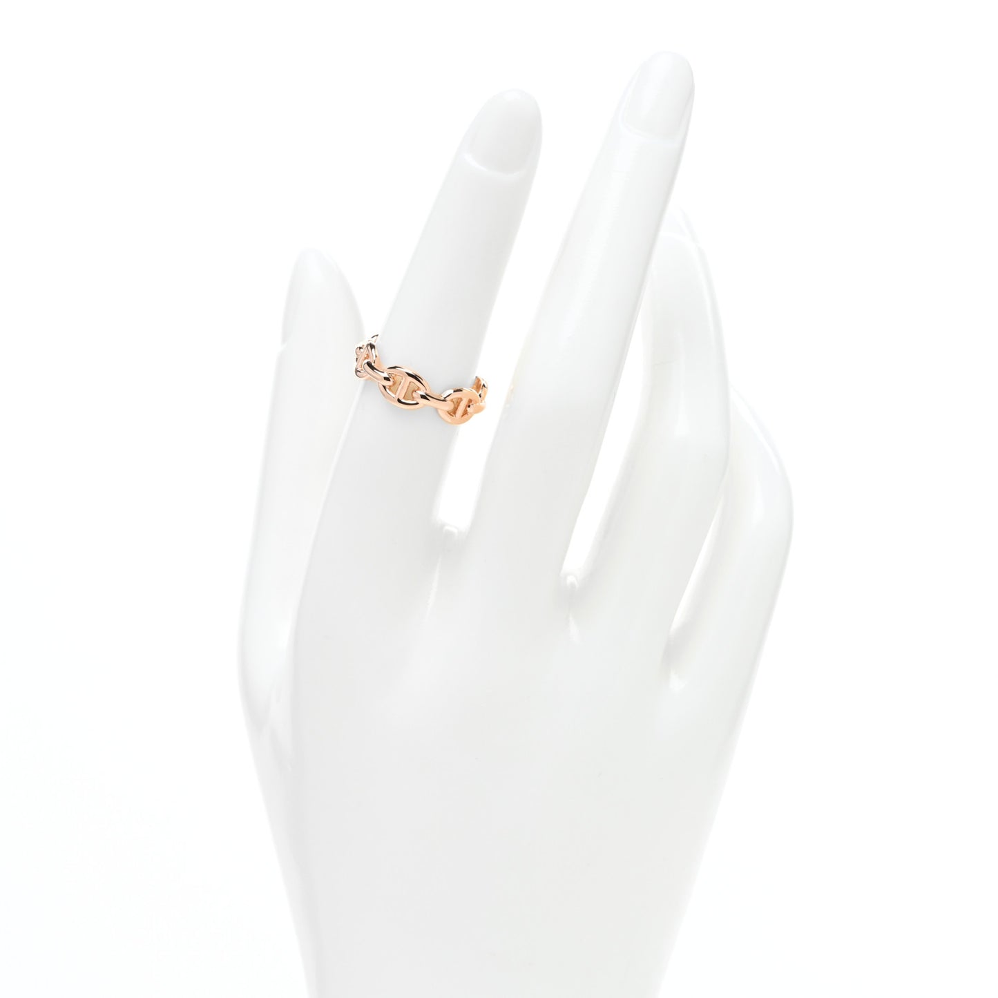 18K Rose Gold PM Chaine d'Ancre Enchainee Ring 53 6.5