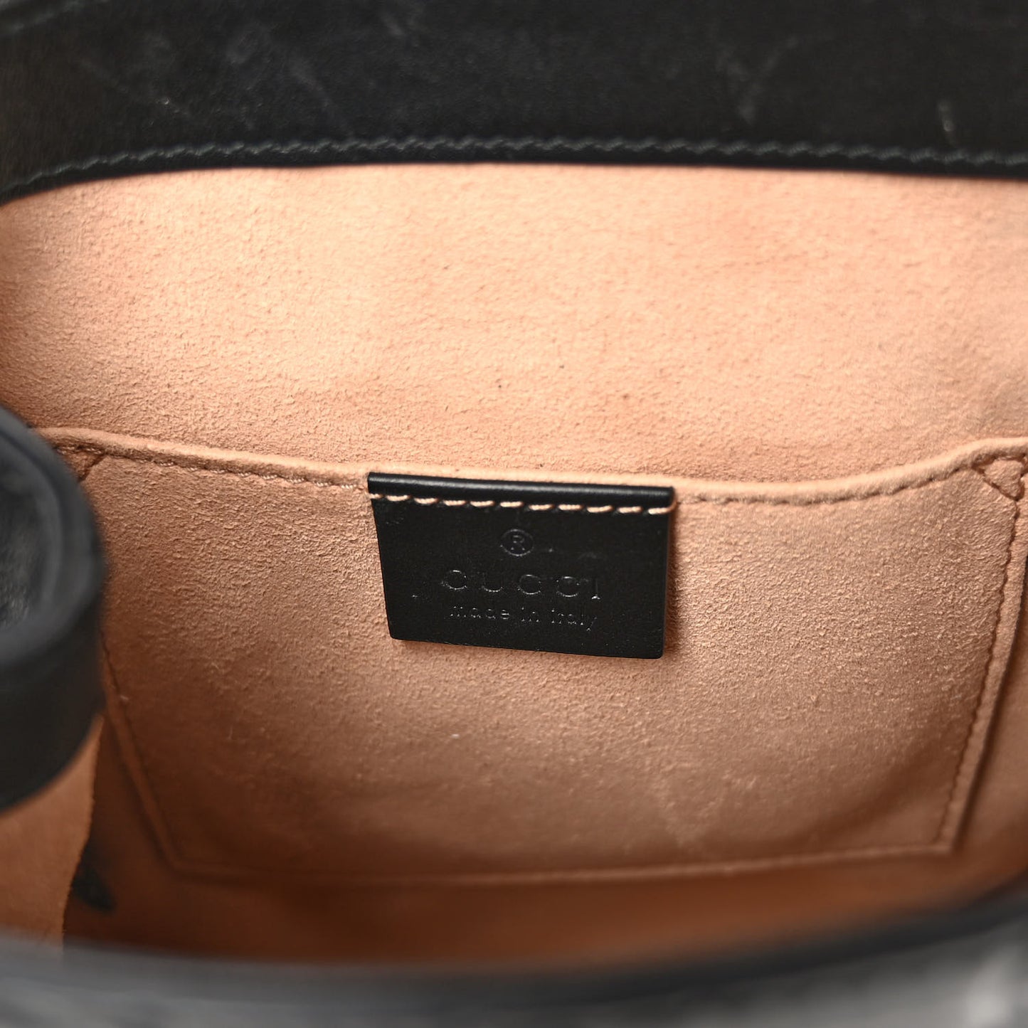 Guccissima Signature Padlock Backpack Black