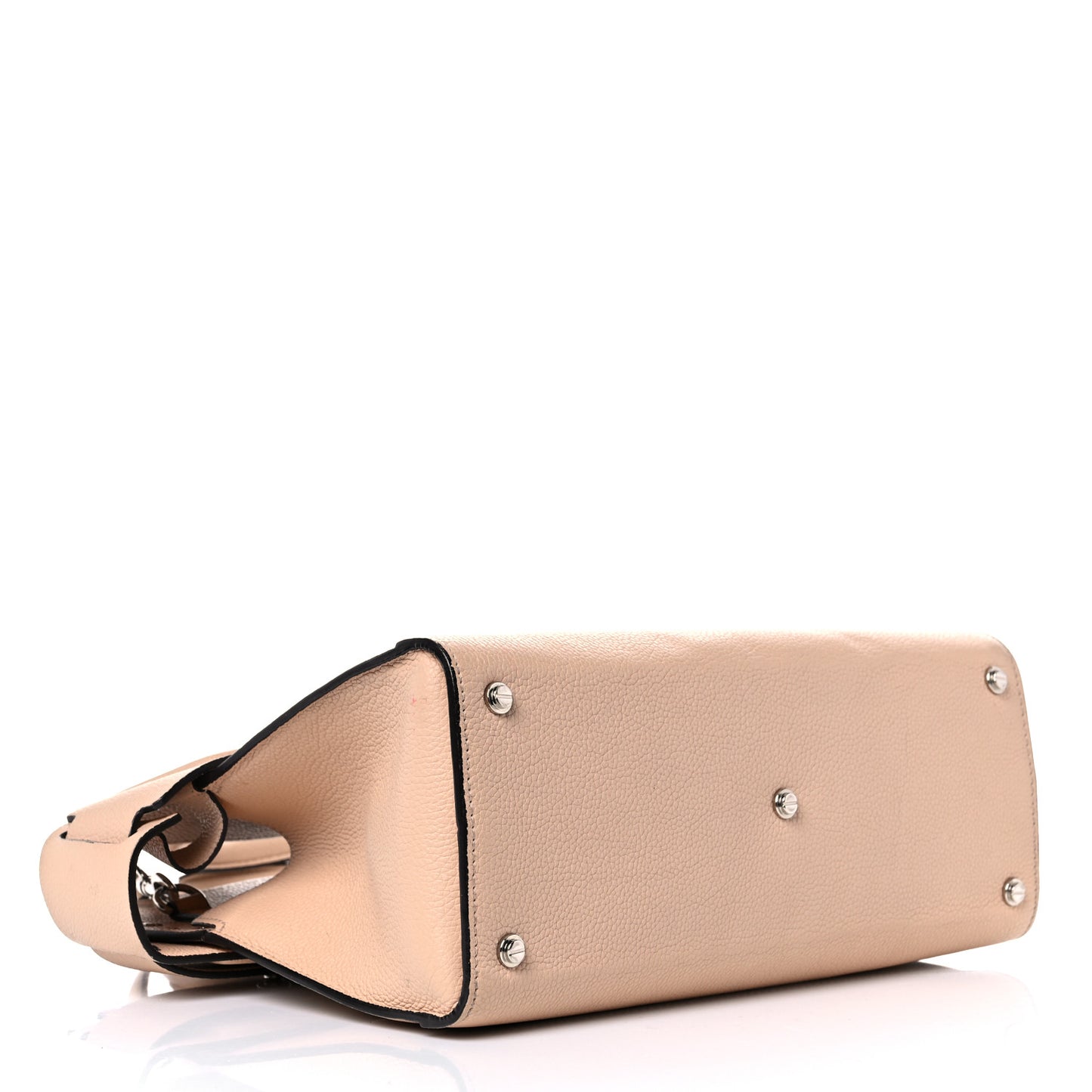 Grained Calfskin Small Horizon Satchel Powder