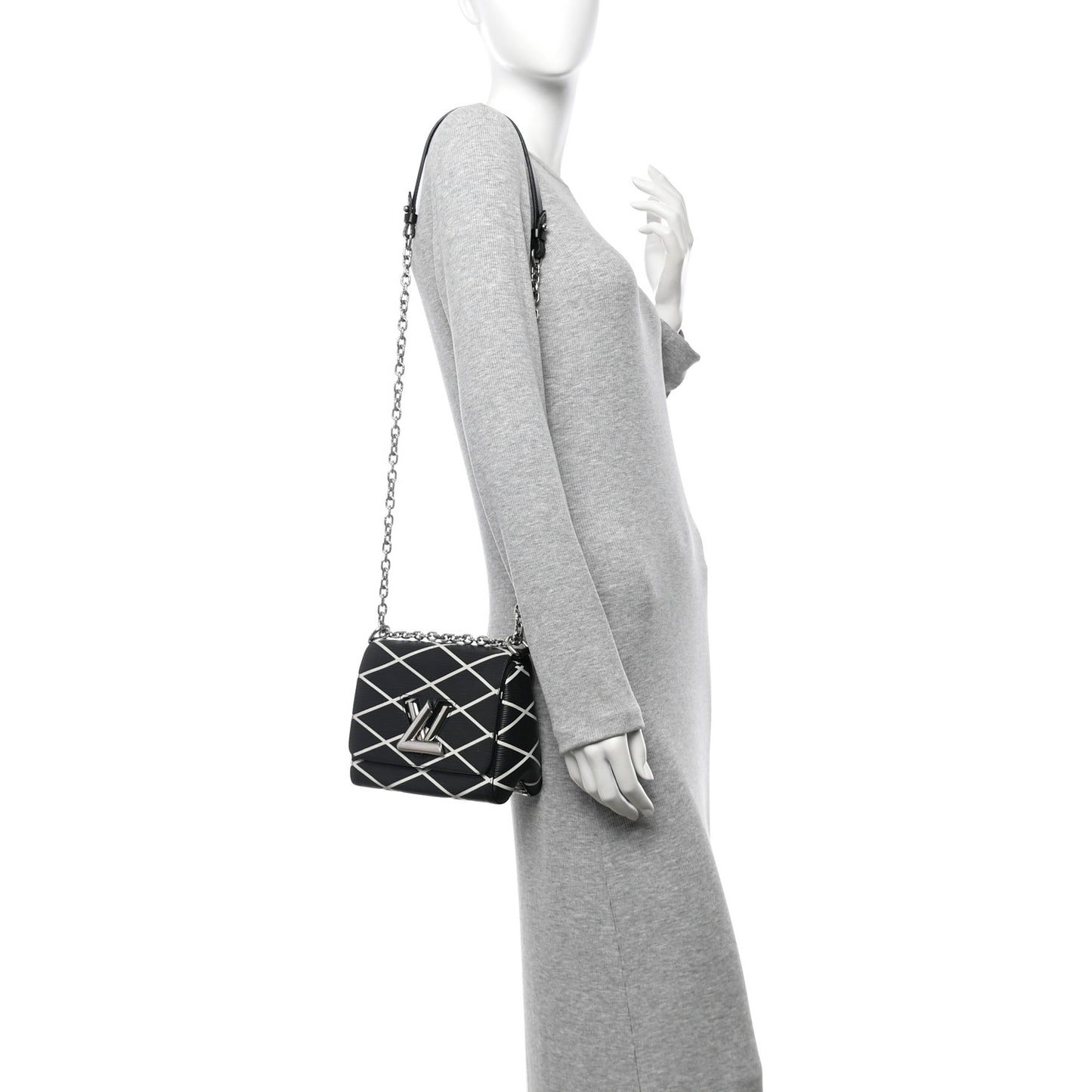 Epi Malletage Twist Shoulder Bag PM Black