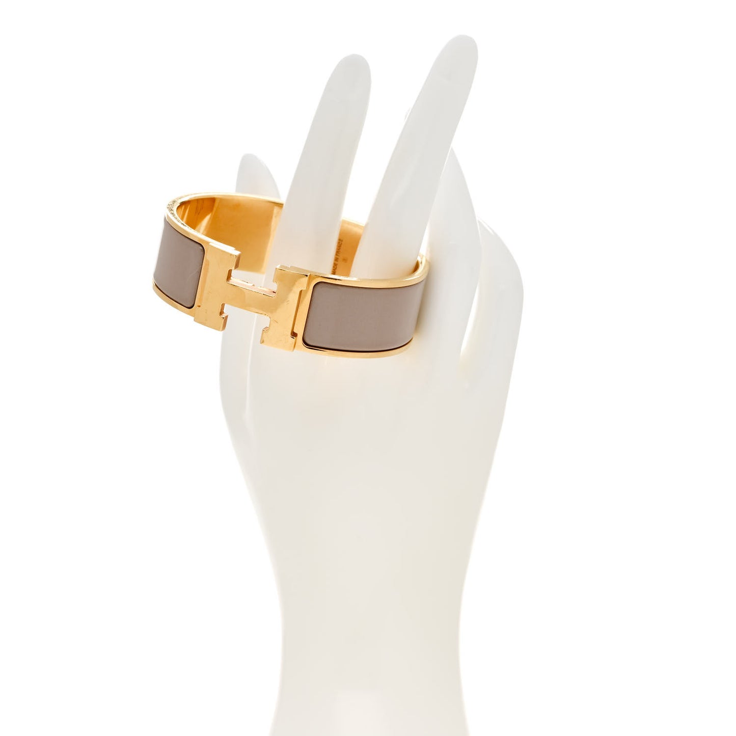 Enamel Wide Clic Clac H Bracelet PM Marron Glace