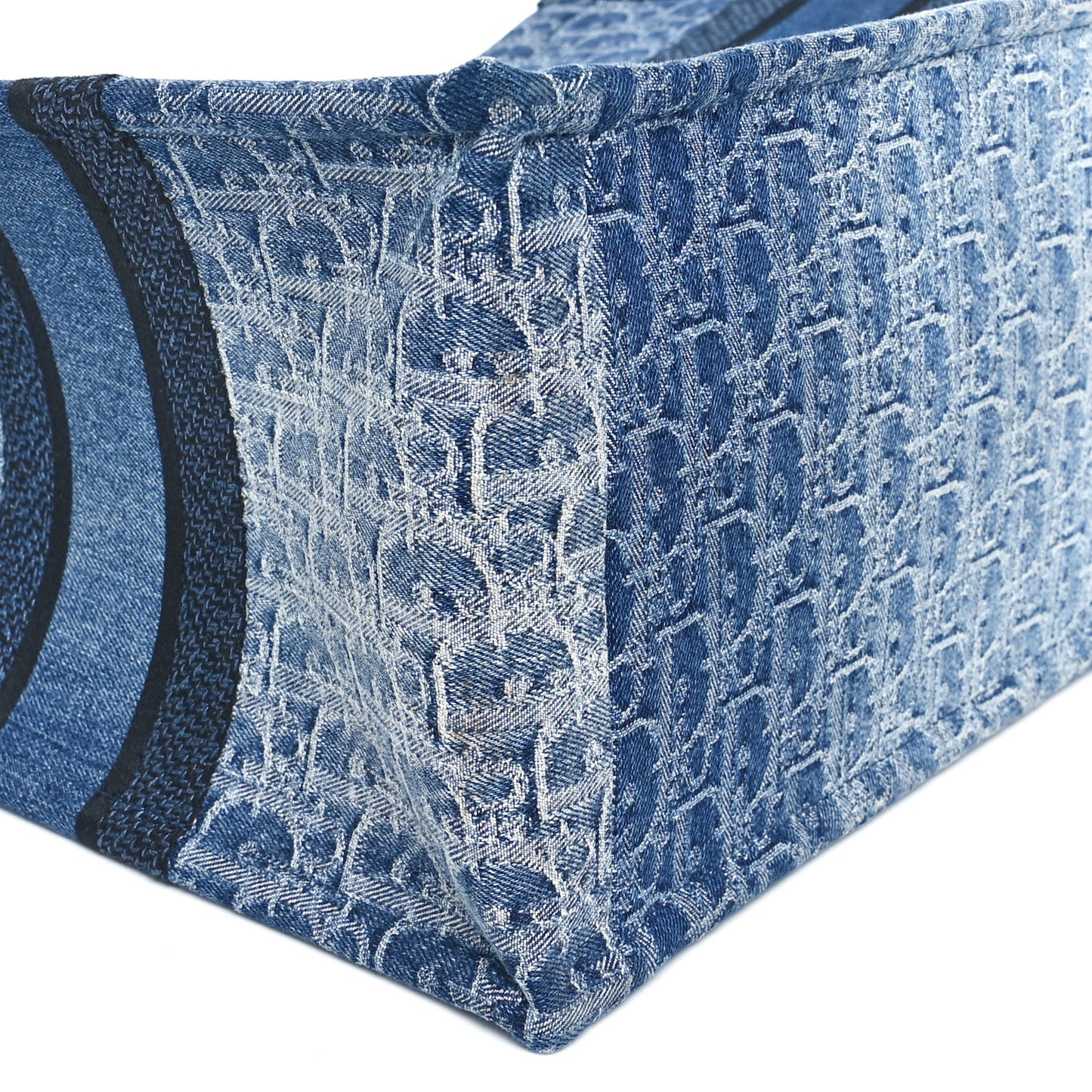 Oblique Denim Medium Book Tote Blue