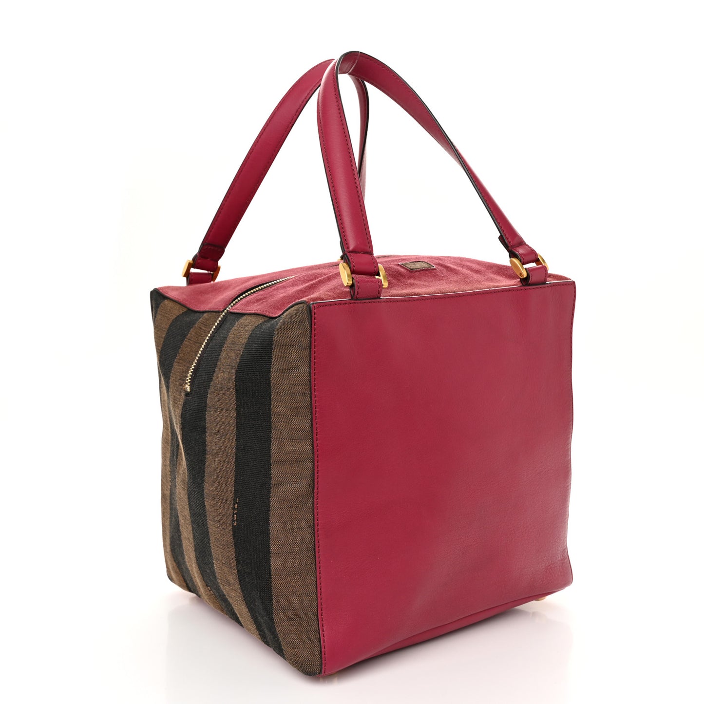 Pequin Vitello Magnetic Top Satchel Tobacco Amarena