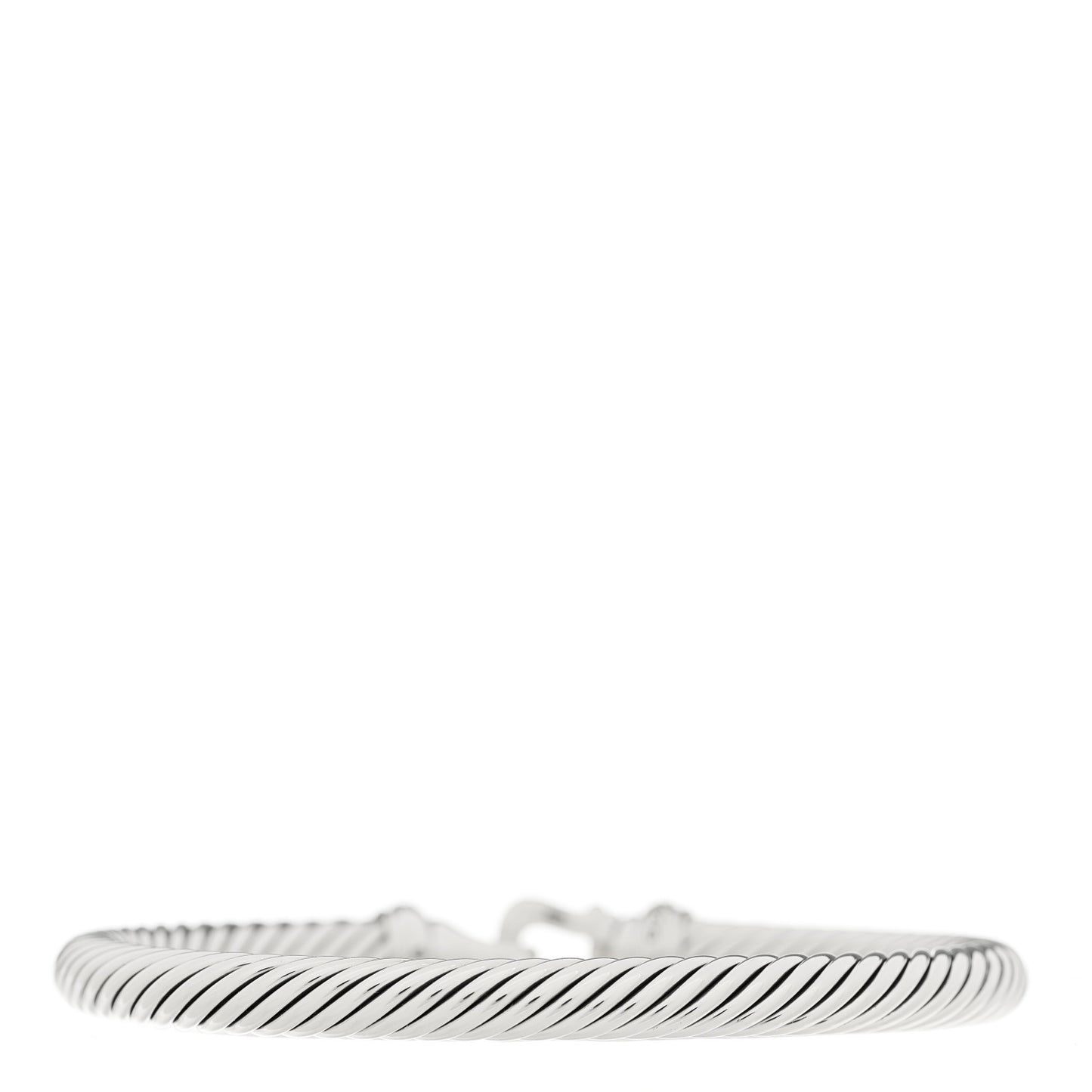 Sterling Silver Diamond 5mm Cable Buckle Bracelet