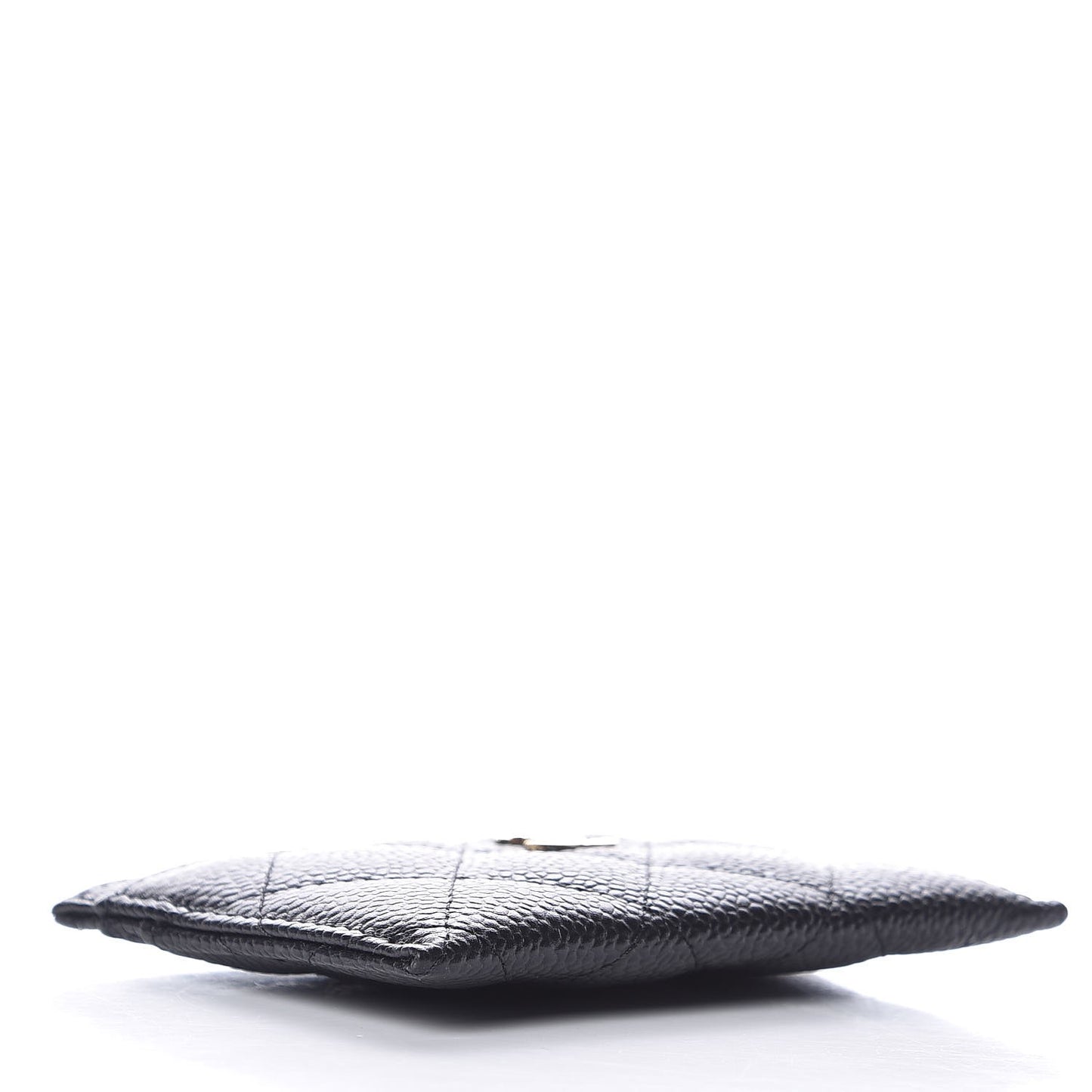 Caviar Quilted Card Holder Black