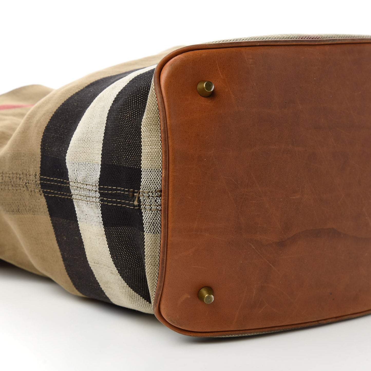 Canvas Mega Check Medium Susanna Hobo Saddle Brown