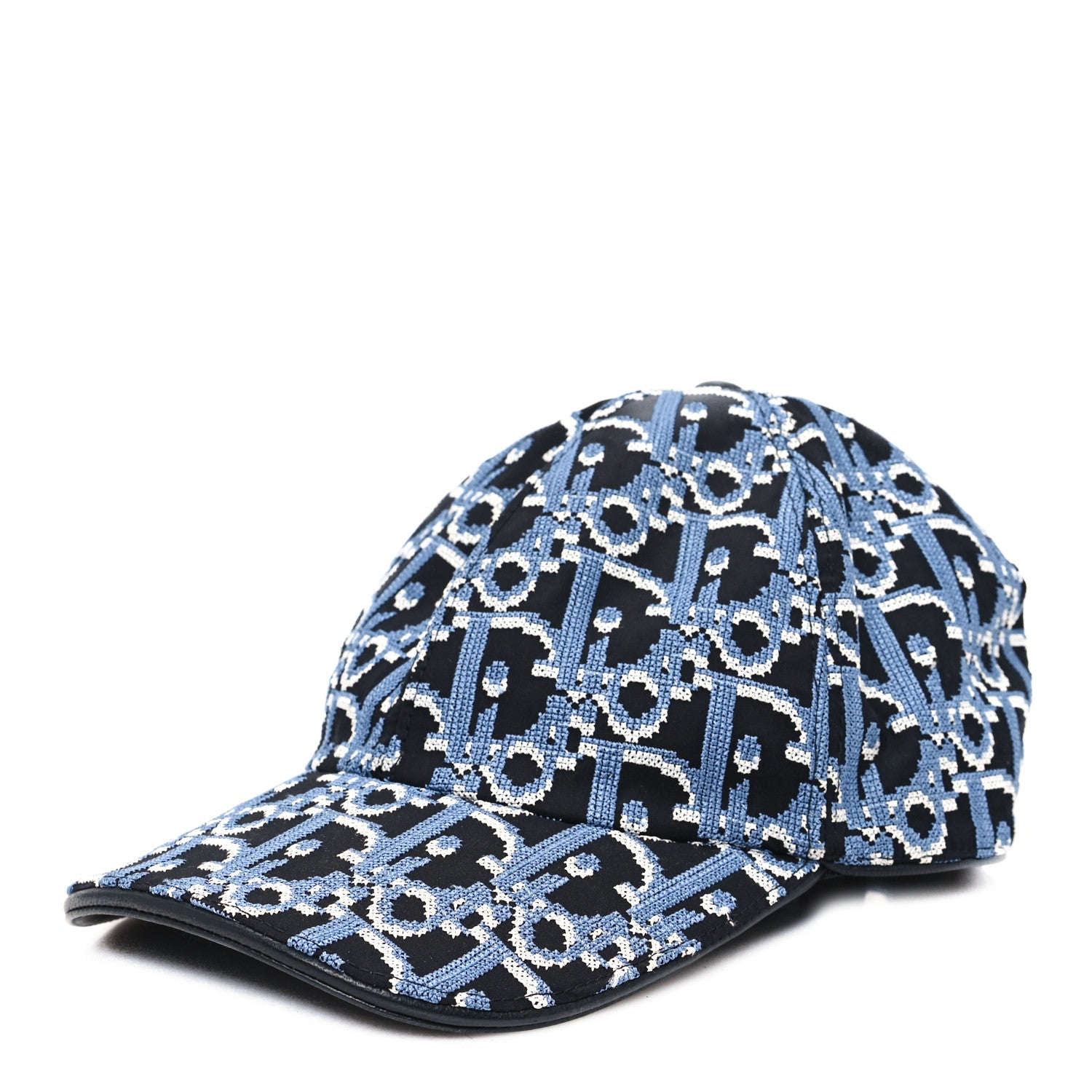 Christian Dior Cotton Oblique Jacquard Baseball Cap M Blue 1635998
