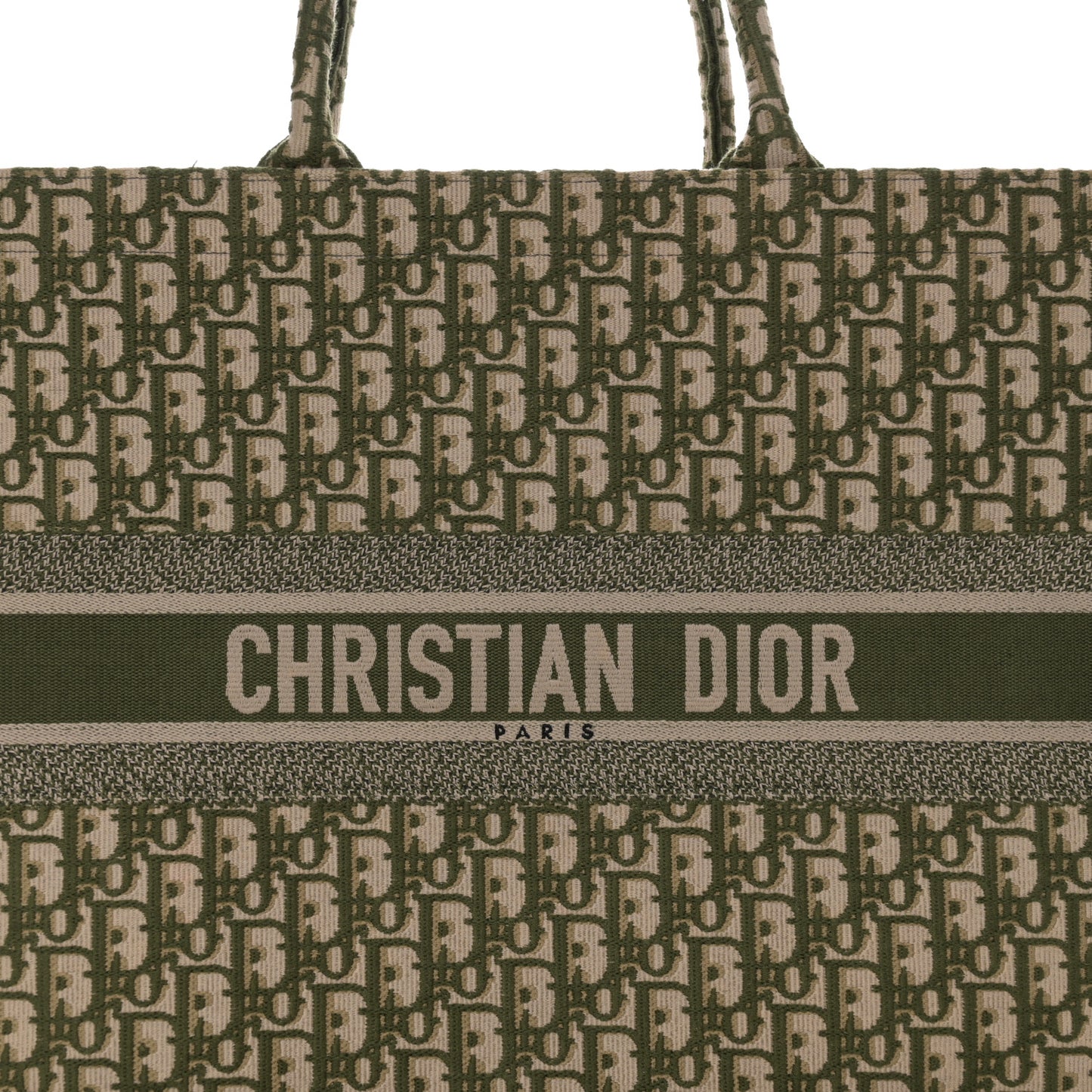 Oblique Large Book Tote Vert Multicolor