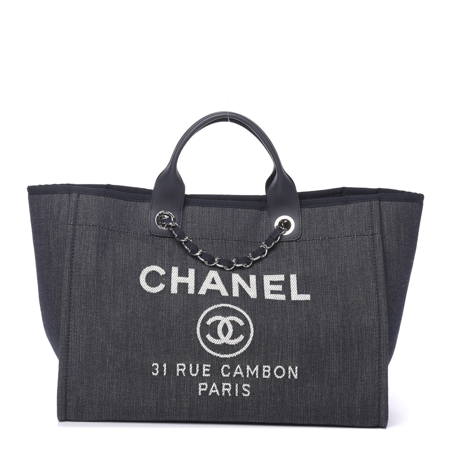 Denim Medium Deauville Tote Dark Blue
