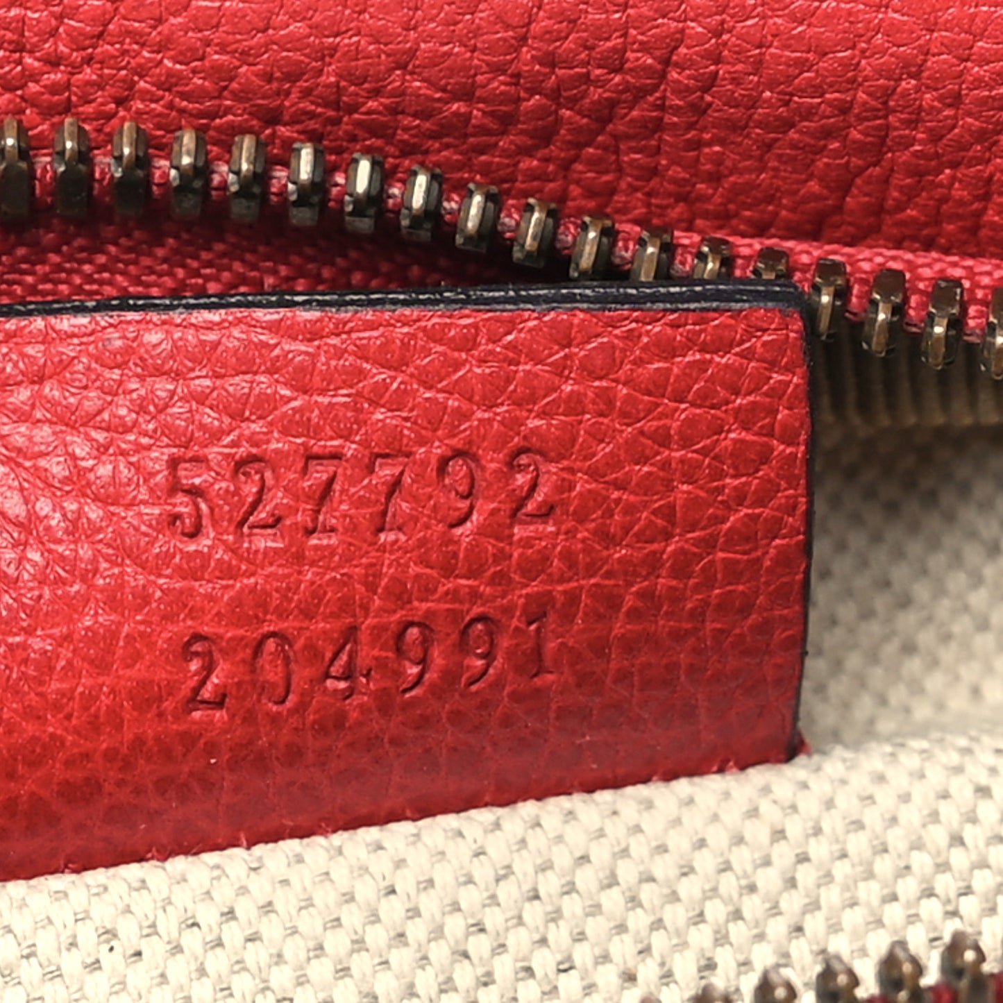 Grained Calfskin Small Logo Belt Bag Hibiscus Red