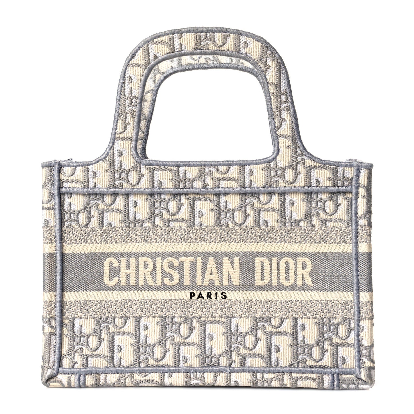 Oblique Mini Book Tote Grey Multicolor