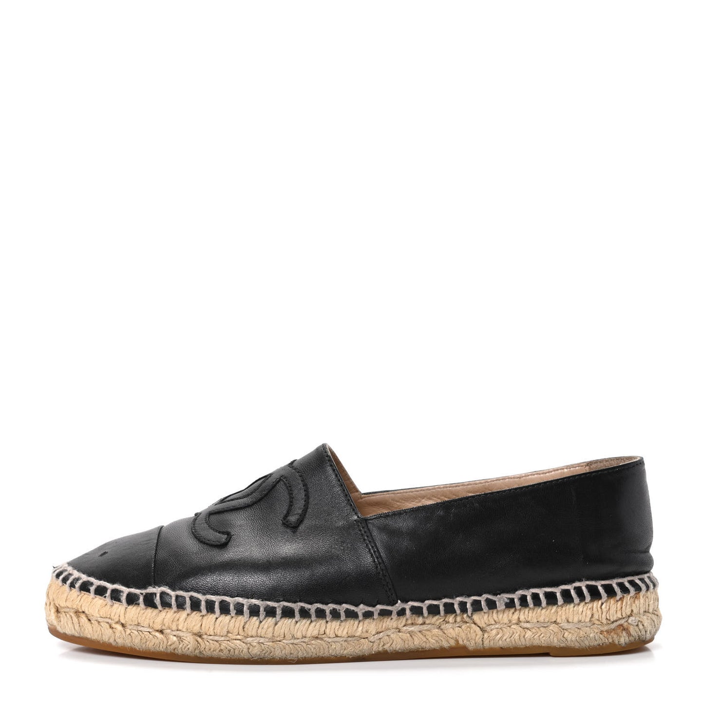 Lambskin CC Espadrilles 38 Black