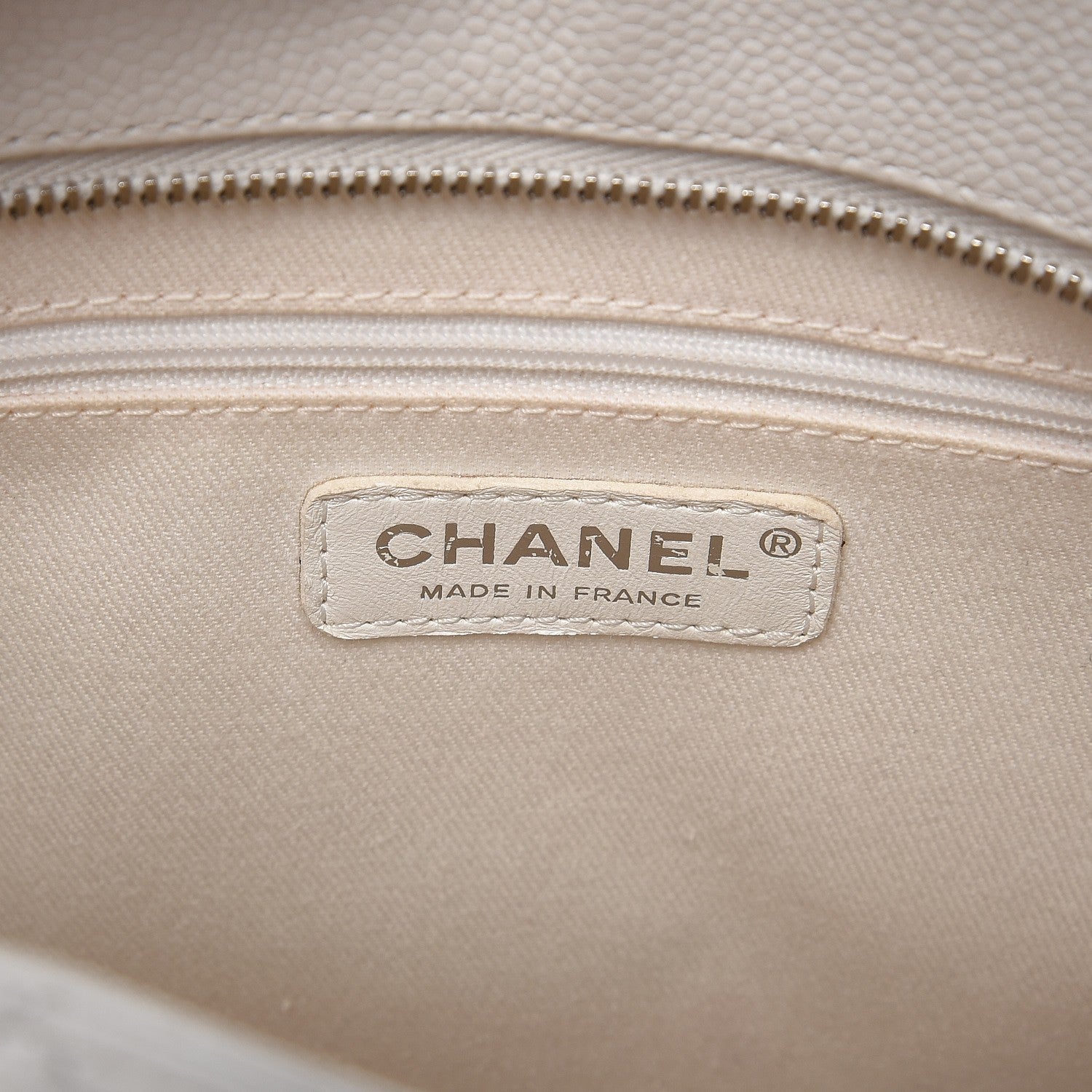 Chanel Caviar Quilted Medallion Tote White 6 of 13