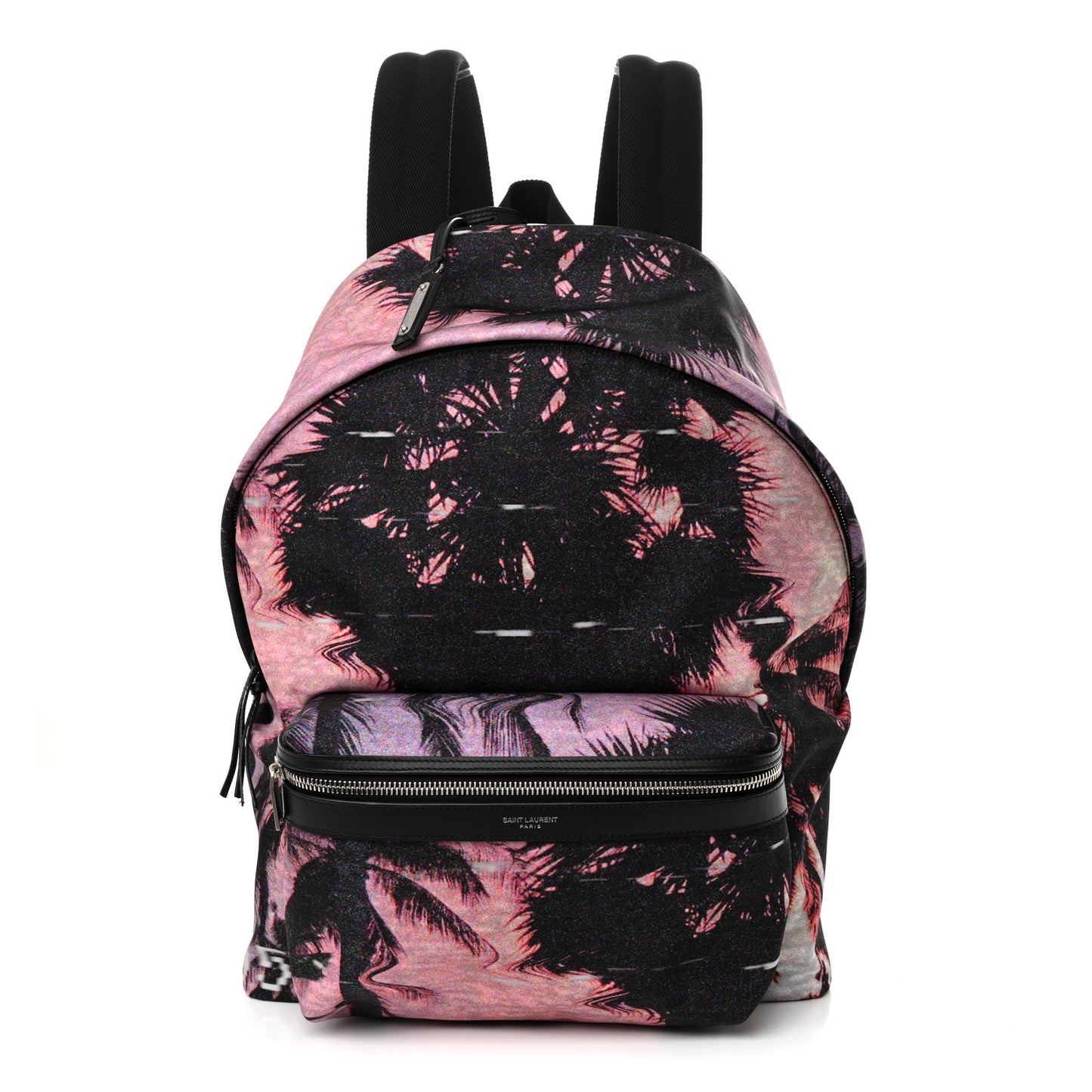 Canvas Palm Tree Sunset City Backpack Violet Black