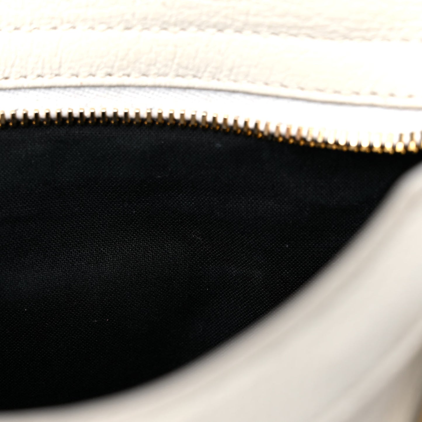 Chevre Gold Metallic Edge Hardware Mini City White