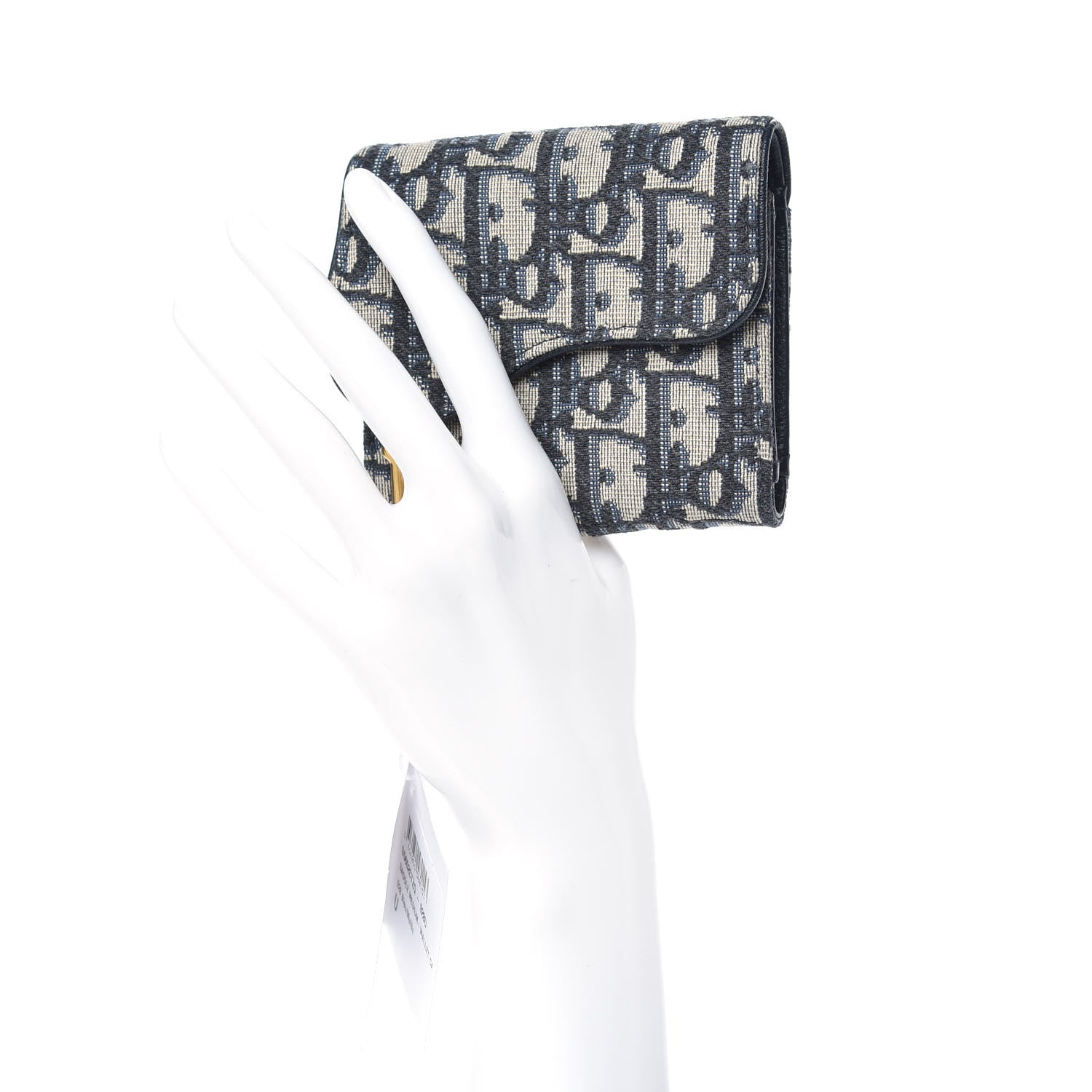 Christian Dior Oblique Saddle Lotus Wallet Blue 2 of 8