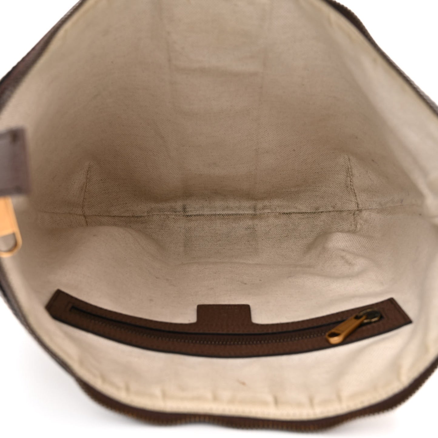 GG Supreme Monogram Web Small Ophidia Half Moon Hobo Brown