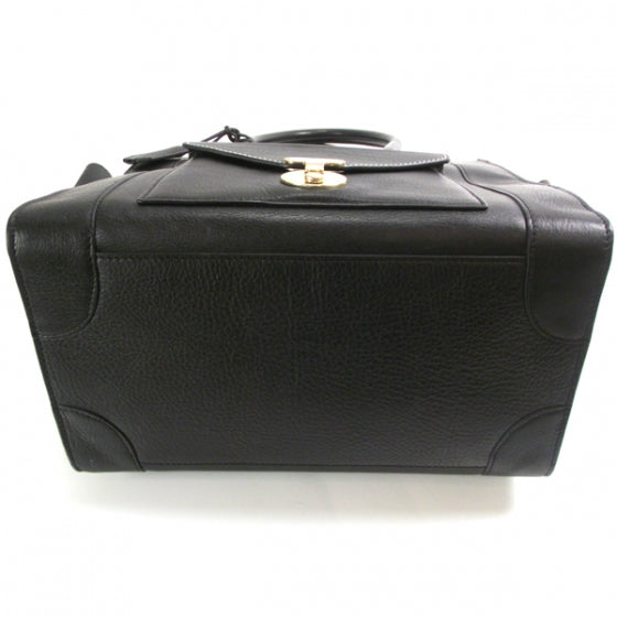 Calfskin Mini Envelope Luggage Black