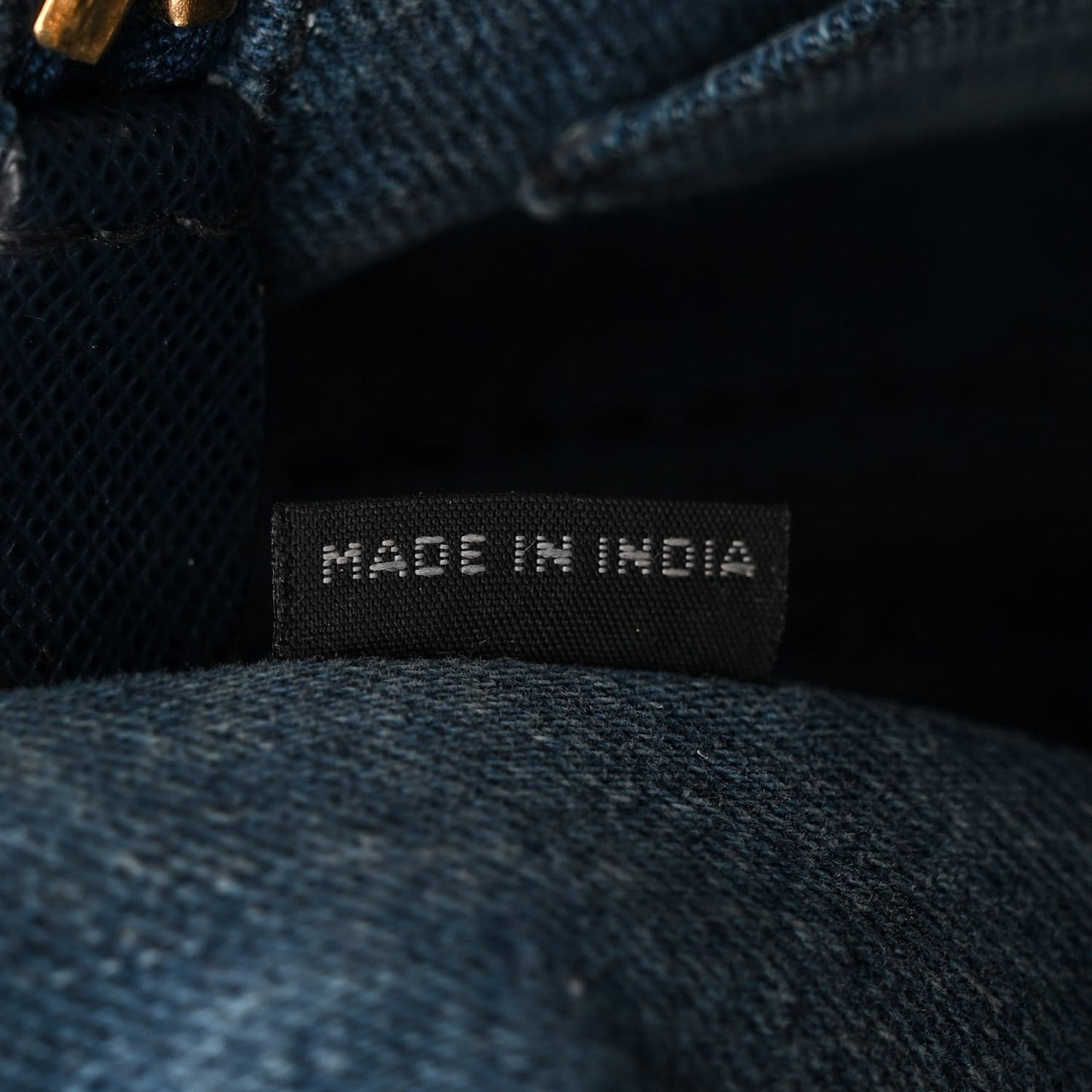 Denim Small Logo Tote Bleu