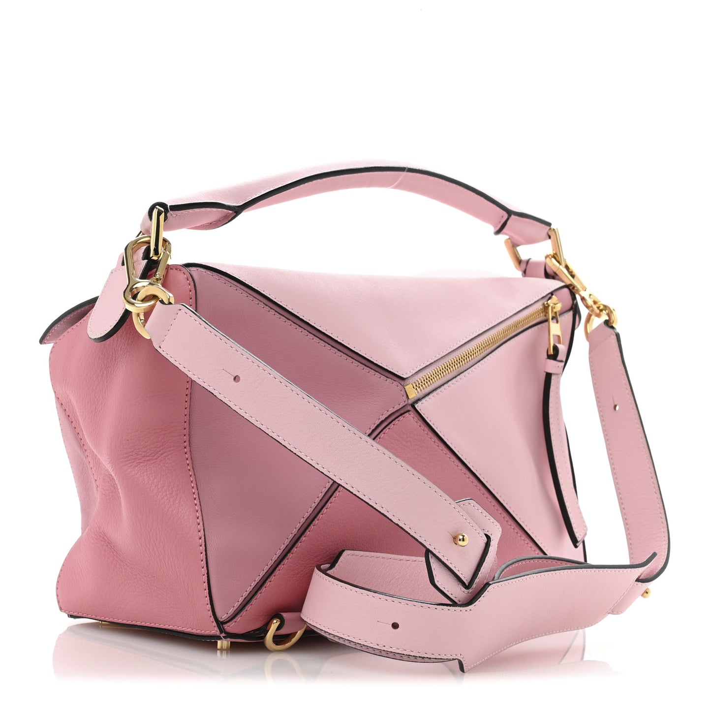 Calfskin Medium Puzzle Bag Soft Pink