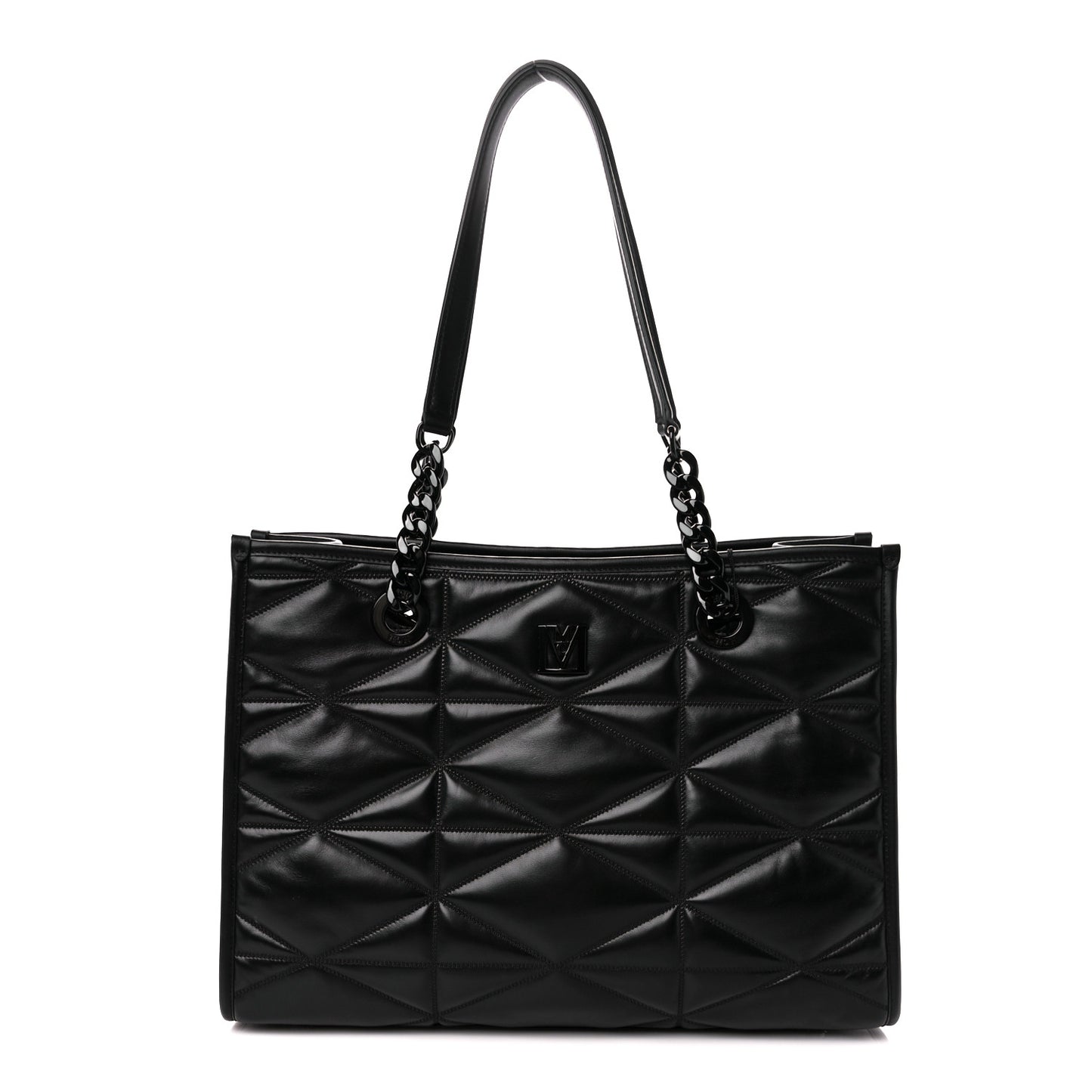 Lambskin Cloud Quilted Large Travia Tote Black