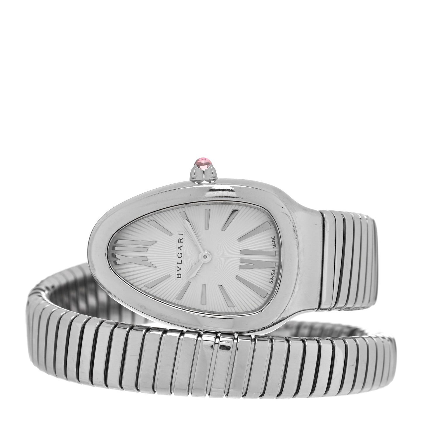 Stainless Steel 35mm Serpenti Tubogas Quartz Watch