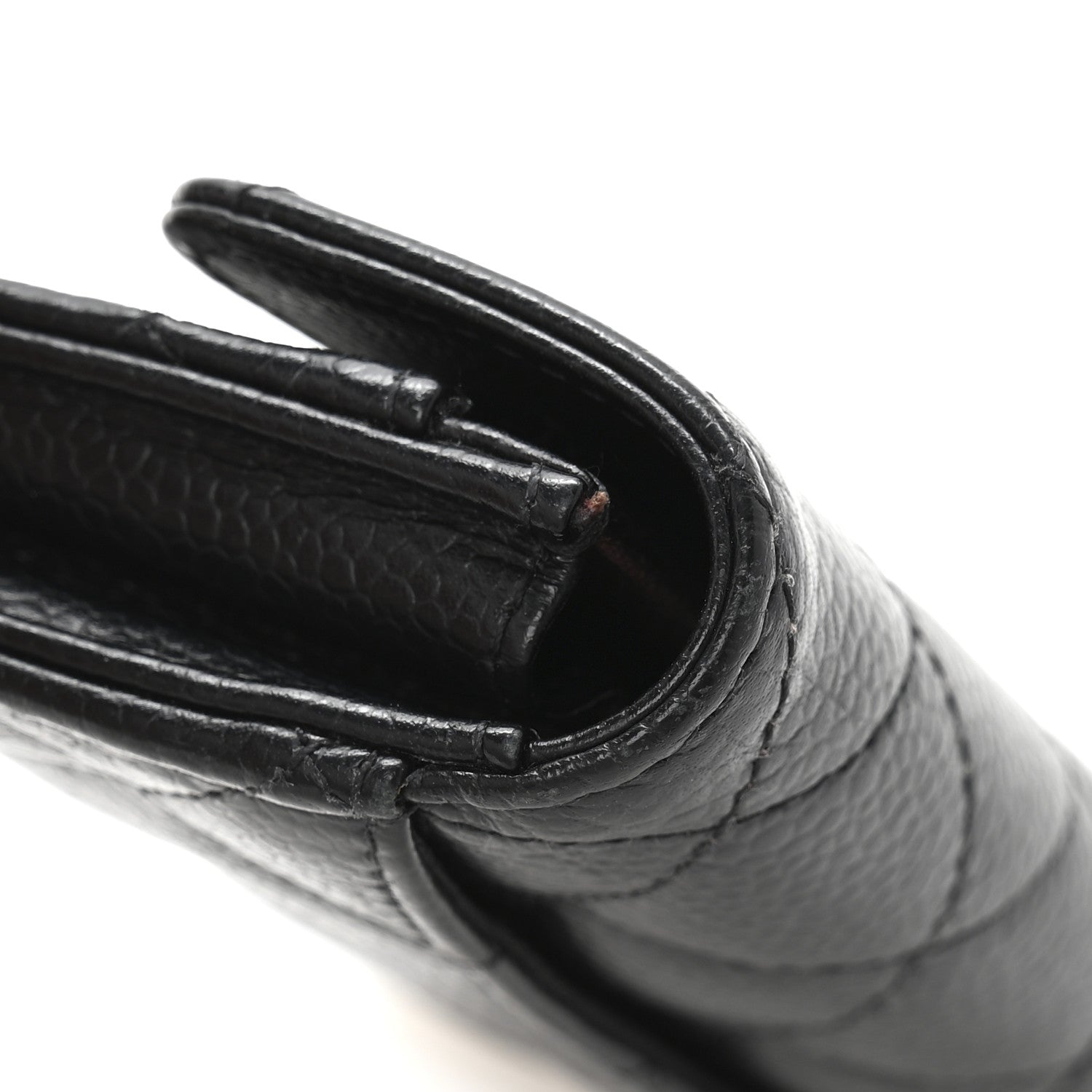 Chanel Caviar Quilted Flap Card Holder Wallet Black 10 of 11