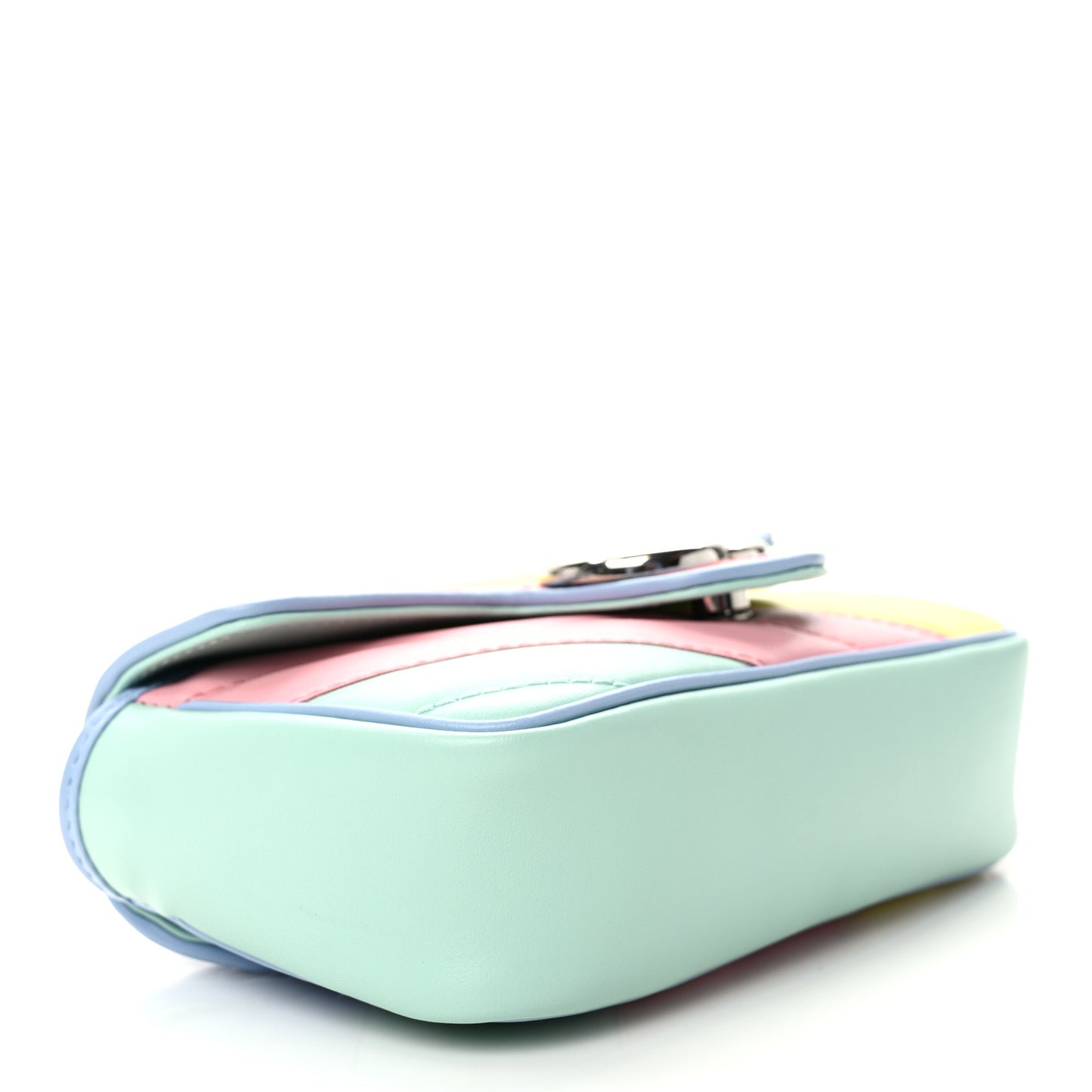 Calfskin Matelasse Diagonal Super Mini GG Marmont Shoulder Bag Multicolor Pastel