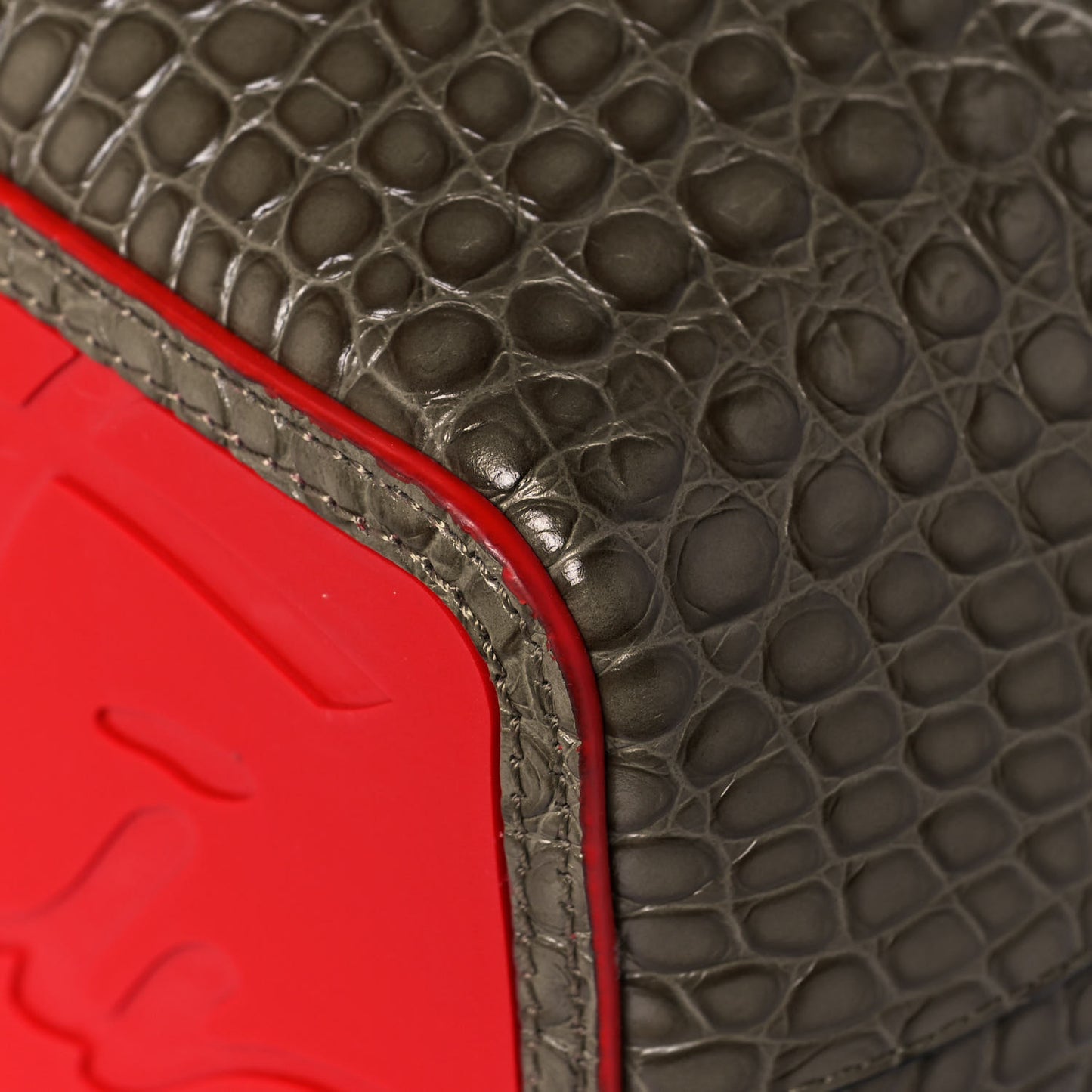 Crocodile Embossed Calfskin Spiked Small Cabarock Shopper Tote Silex