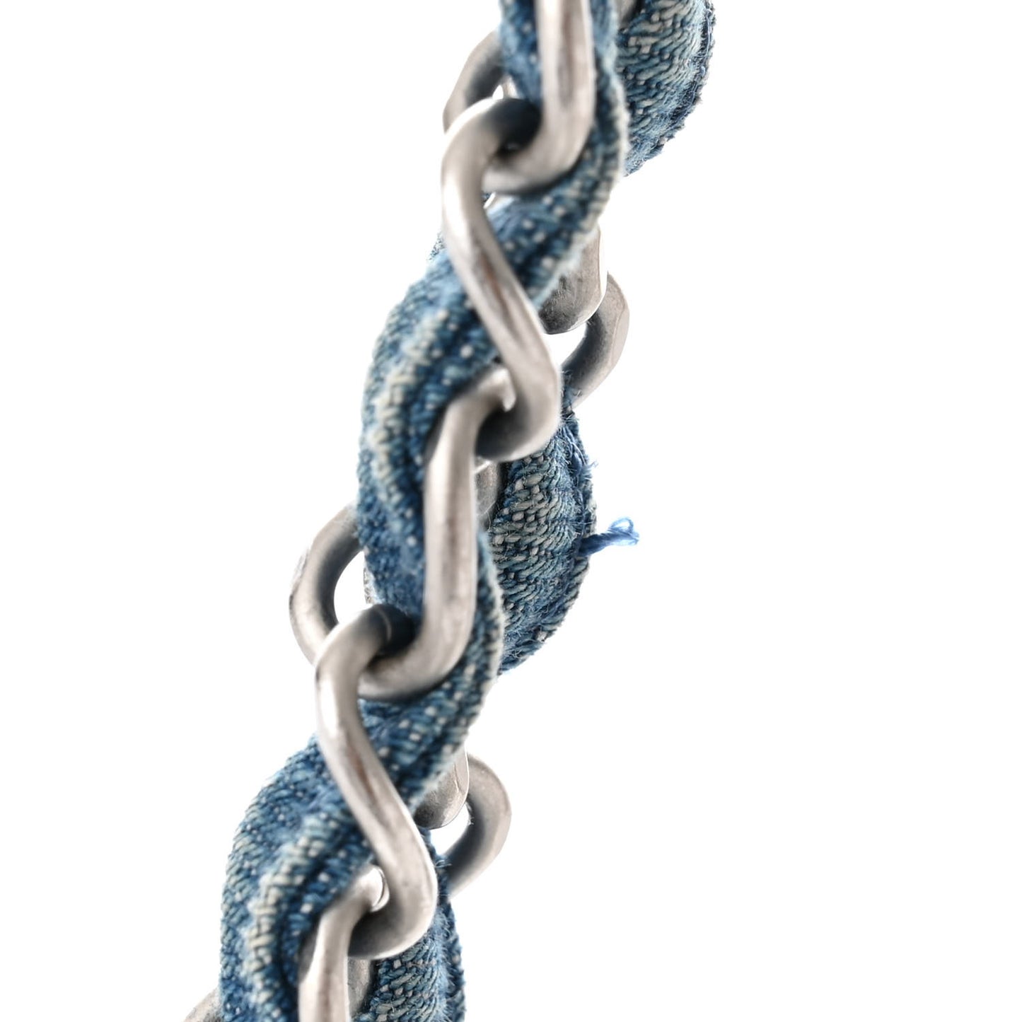 Denim Quilted Small Chanel 22 Blue