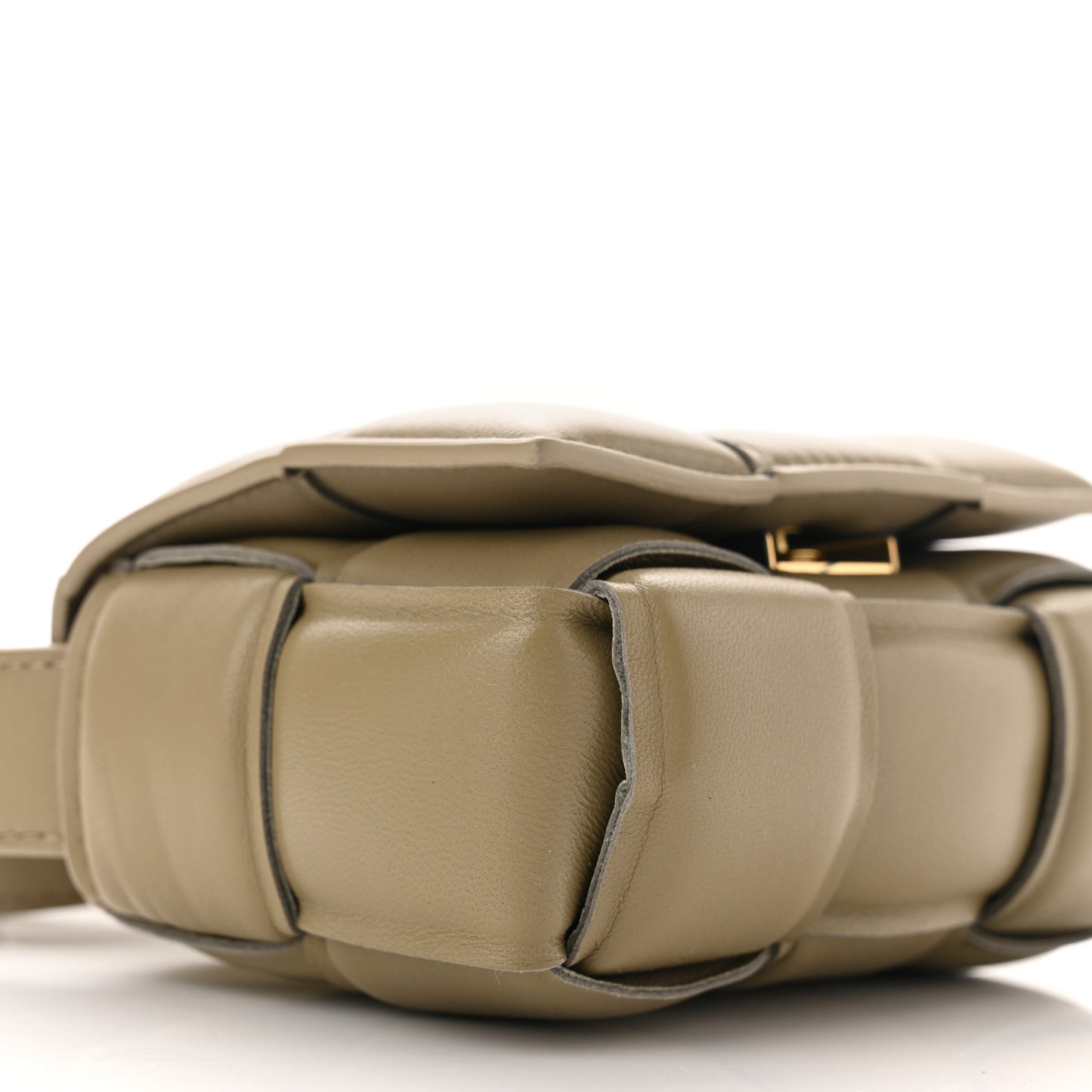 Nappa Maxi Intrecciato Mini Cassette Crossbody Bag Taupe