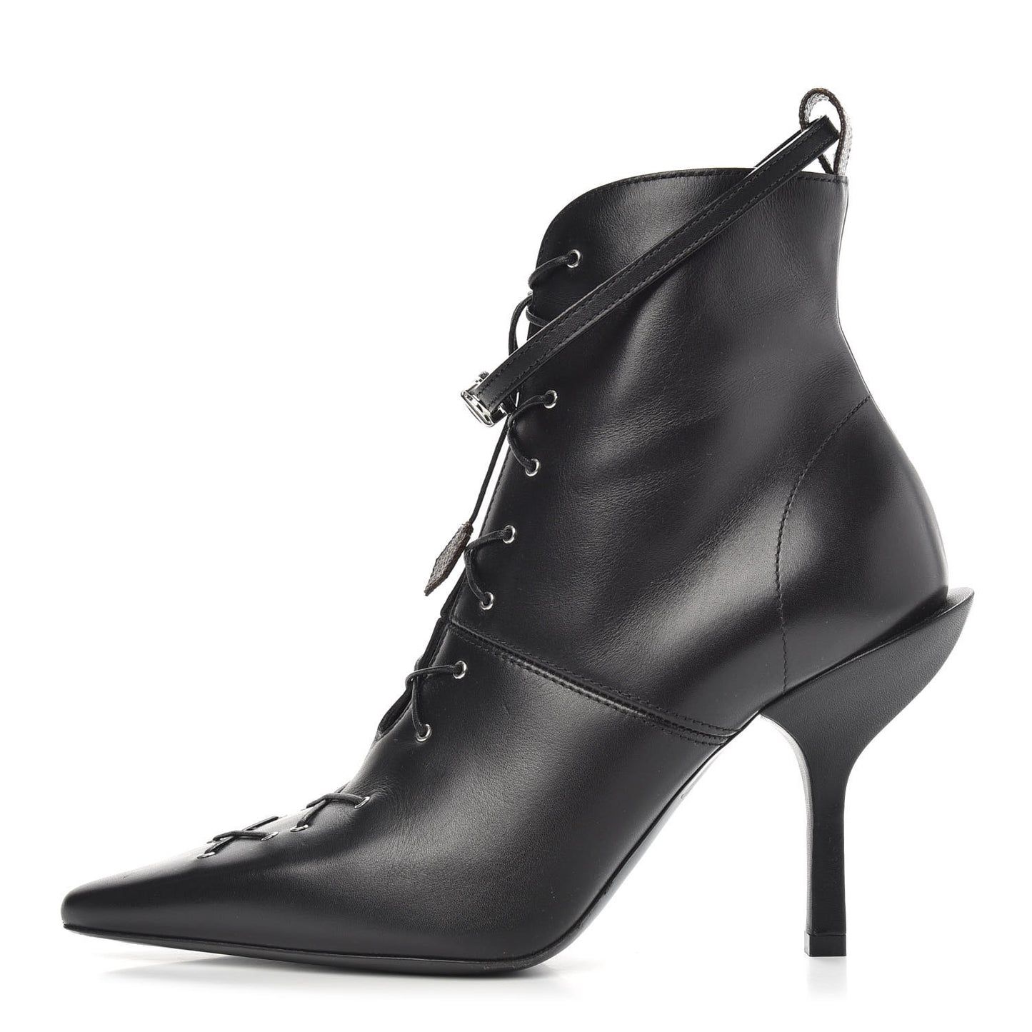 Calfskin Janet Ankle Boots 37 Black